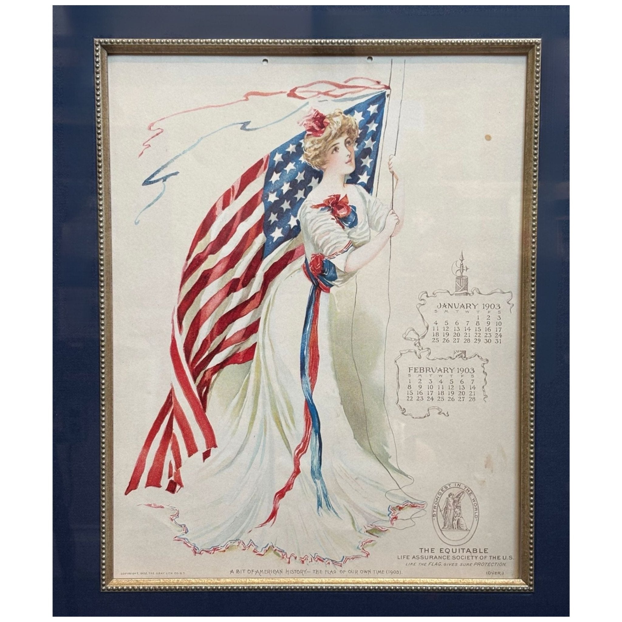 "The Flag of Our Own Time" Equitable Life Assurance Company Calendar Set of Six, 1903 - The Great Republic