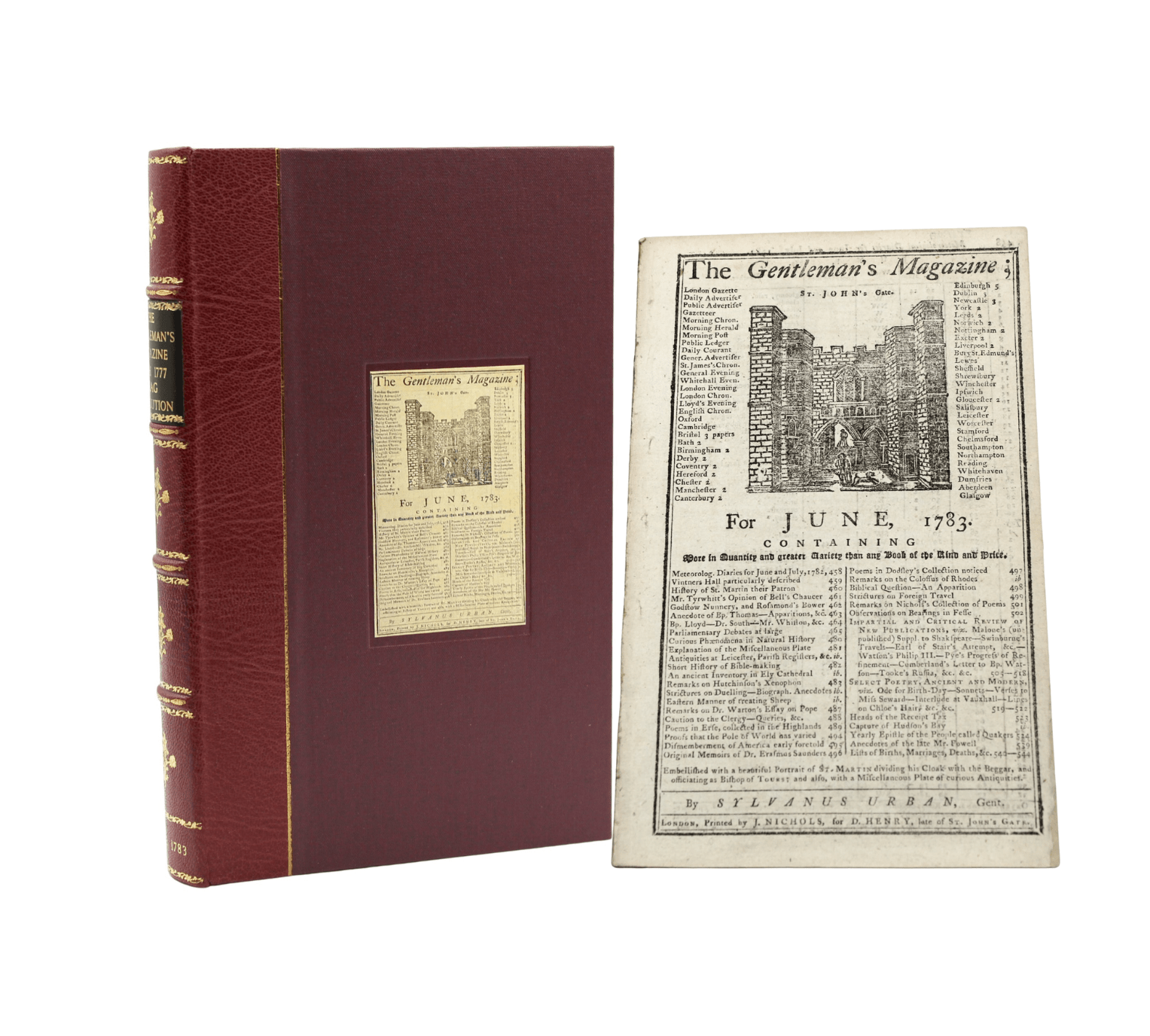 The Gentleman's Magazine, with 1777 Flag Resolution, June 1783 - The Great Republic