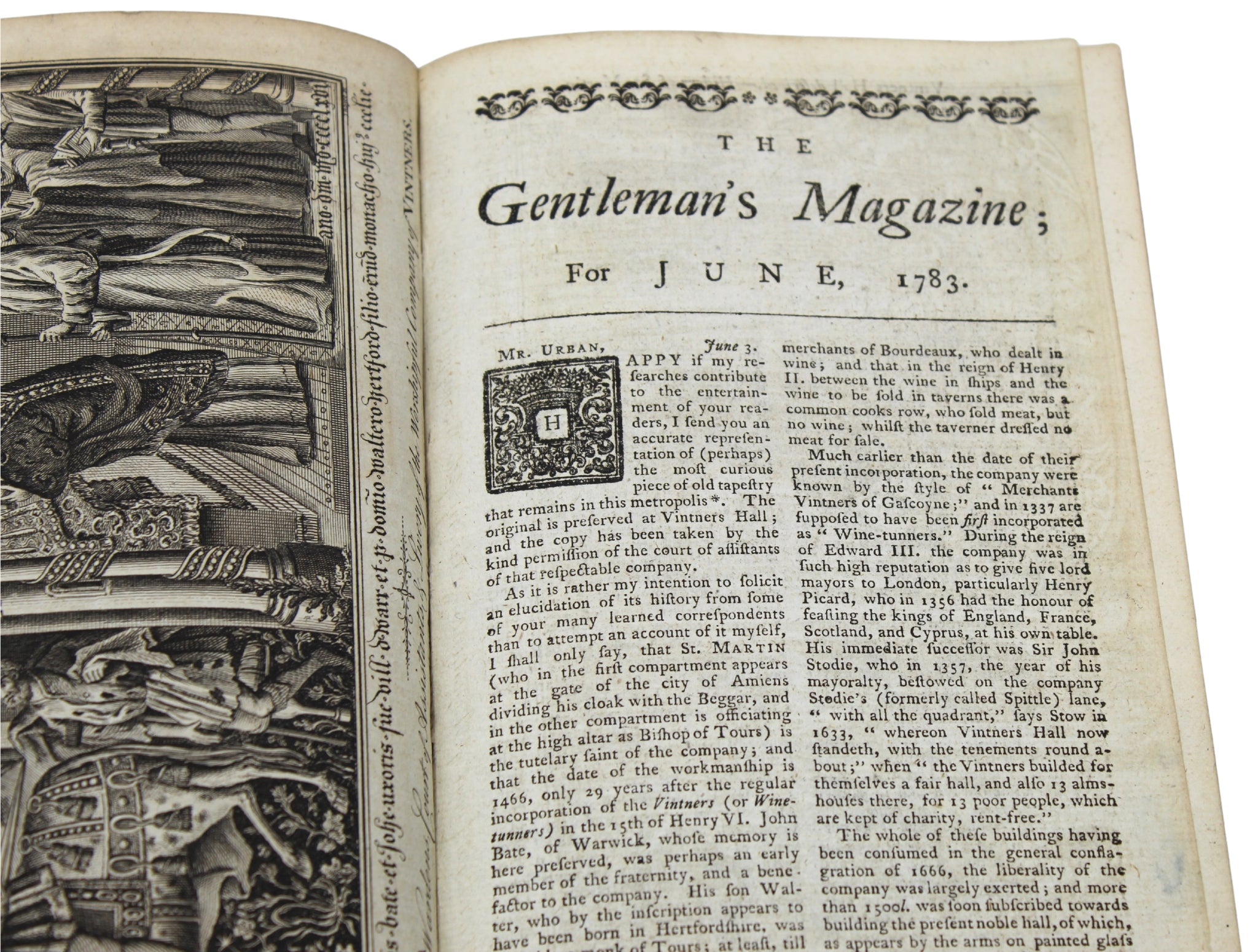 The Gentleman's Magazine, with 1777 Flag Resolution, June 1783 - The Great Republic