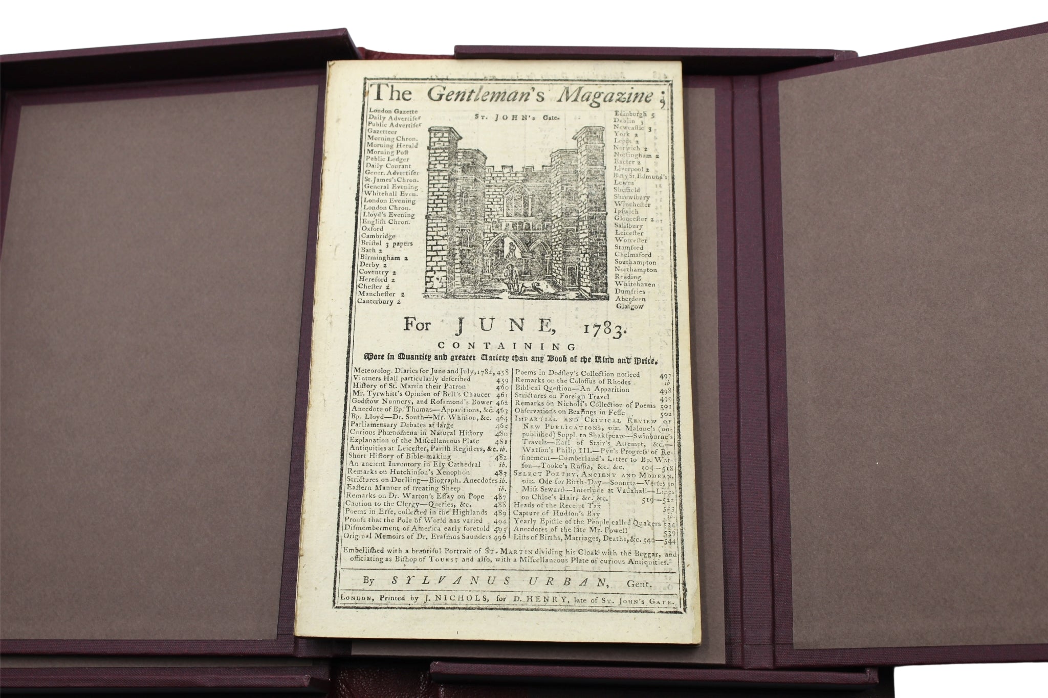 The Gentleman's Magazine, with 1777 Flag Resolution, June 1783 - The Great Republic