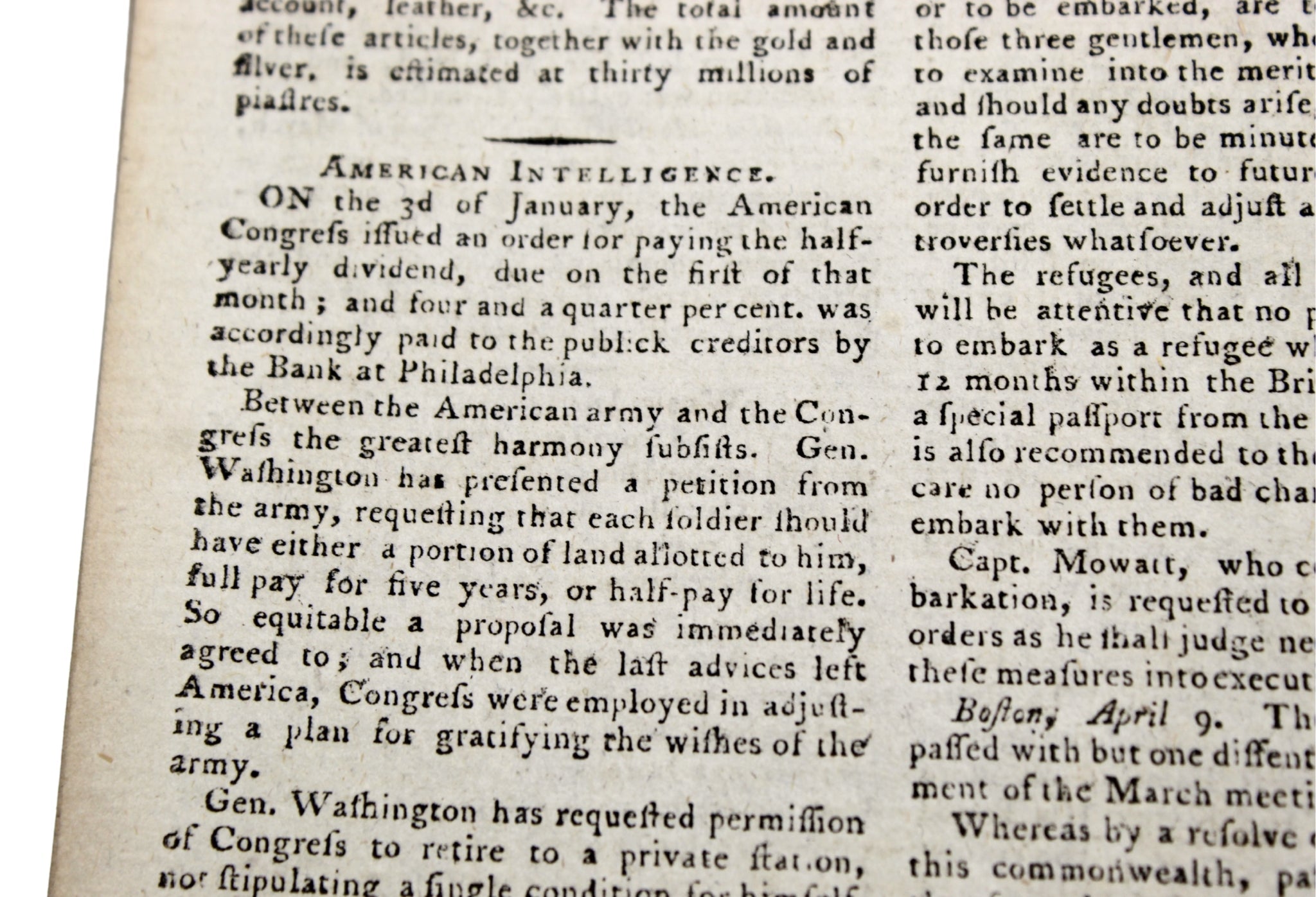 The Gentleman's Magazine, with 1777 Flag Resolution, June 1783 - The Great Republic