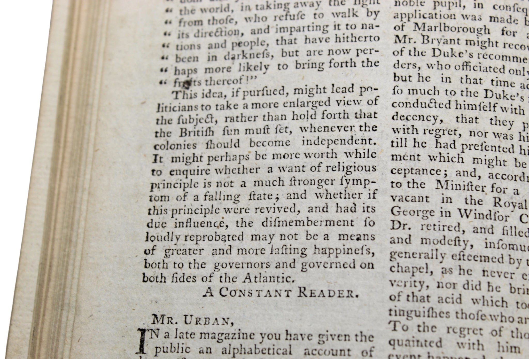 The Gentleman's Magazine, with 1777 Flag Resolution, June 1783 - The Great Republic