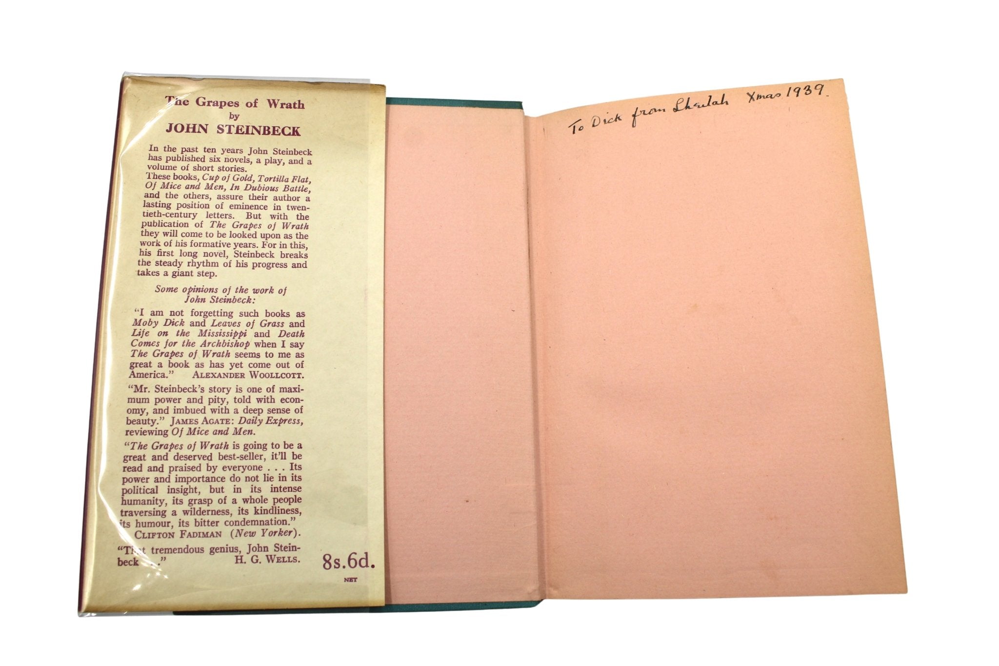 The Grapes of Wrath by John Steinbeck, First UK Edition, 1939 - The Great Republic