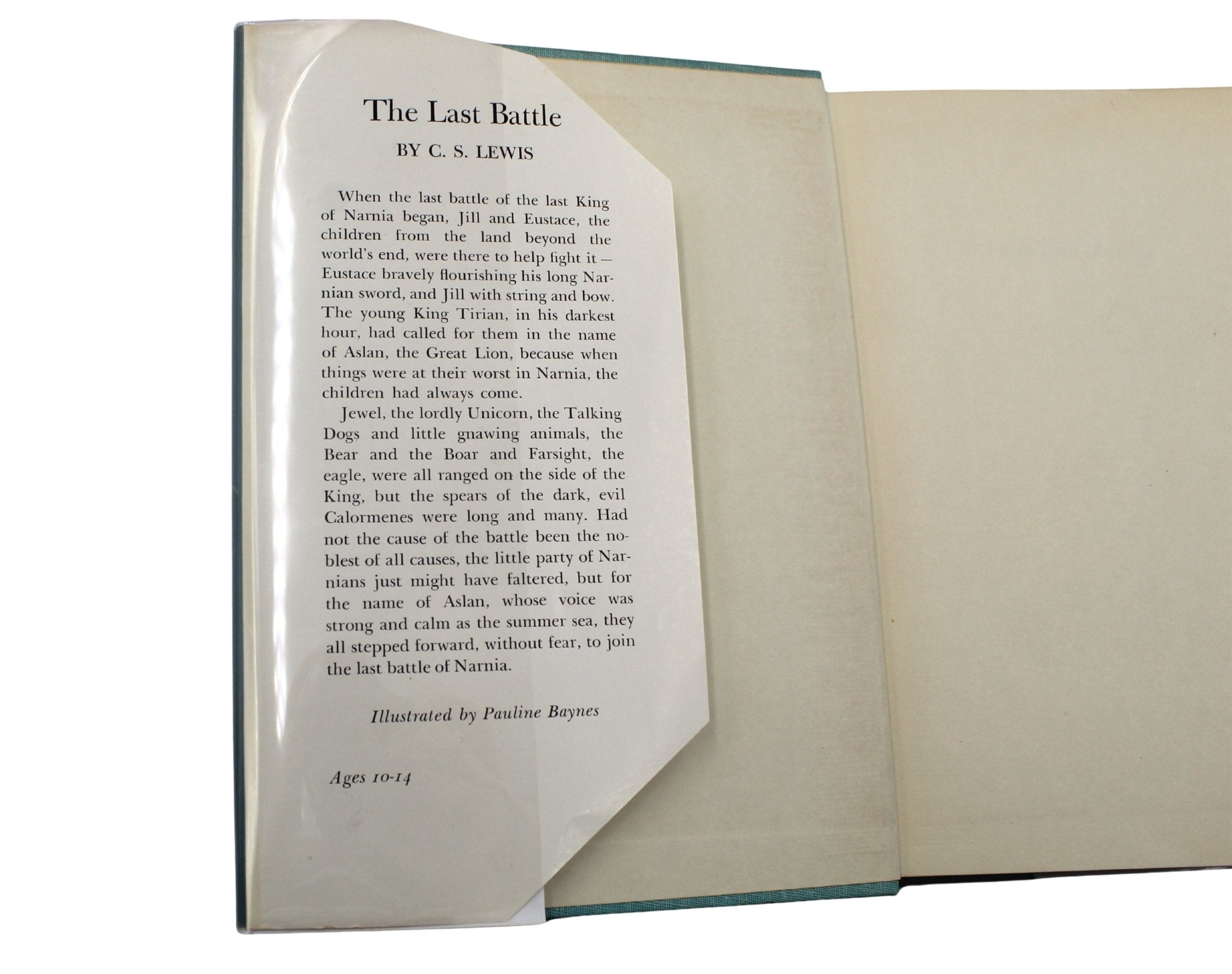 The Last Battle, A Story for Children by C. S. Lewis, Illustrated and Signed by Pauline Baynes, First Printing, 1956 - The Great Republic