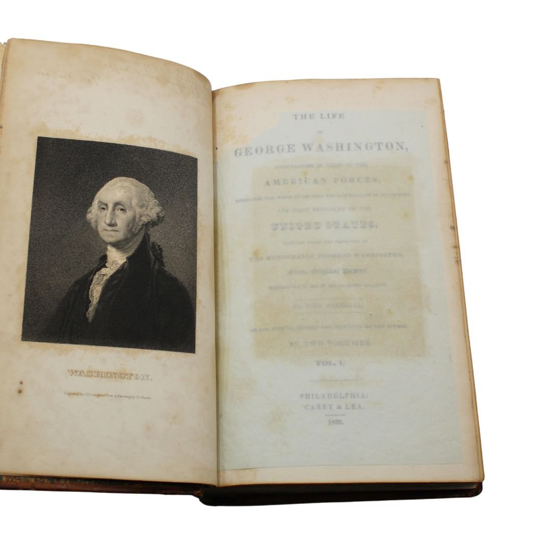 The Life of George Washington, Inscribed by John Marshall, Second Edition, in Two Volumes, 1832, with Accompanying Atlas to Marshall’s Life of Washington, 1832 - The Great Republic