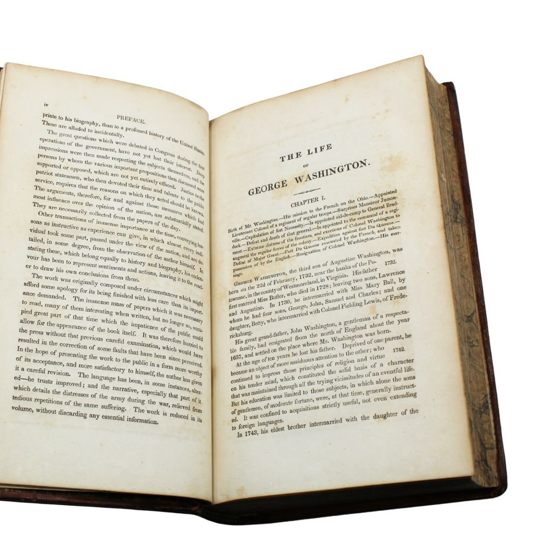 The Life of George Washington, Inscribed by John Marshall, Second Edition, in Two Volumes, 1832, with Accompanying Atlas to Marshall’s Life of Washington, 1832 - The Great Republic