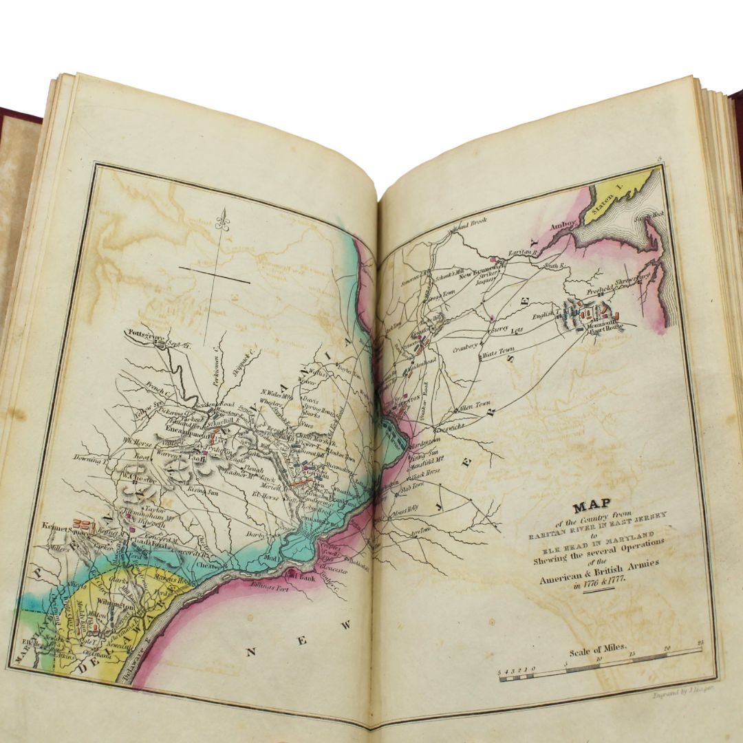 The Life of George Washington, Inscribed by John Marshall, Second Edition, in Two Volumes, 1832, with Accompanying Atlas to Marshall’s Life of Washington, 1832 - The Great Republic