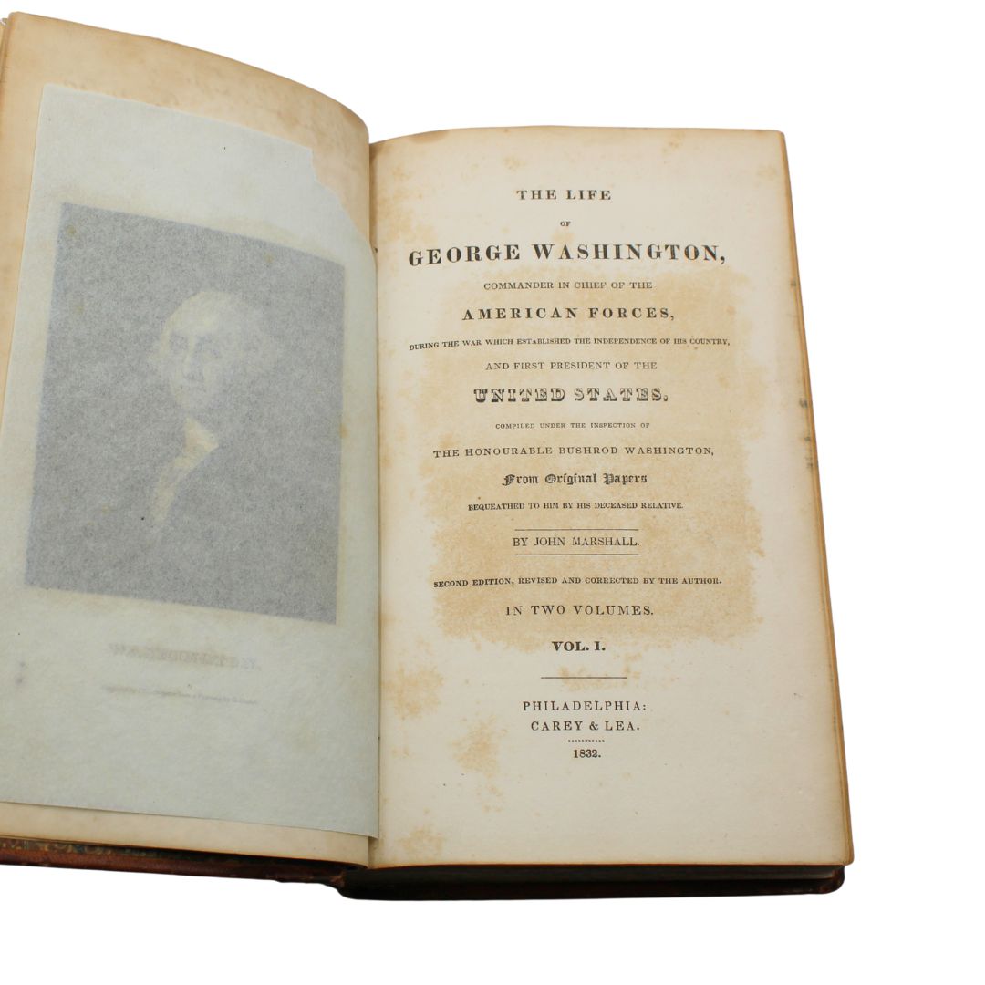 The Life of George Washington, Inscribed by John Marshall, Second Edition, in Two Volumes, 1832, with Accompanying Atlas to Marshall’s Life of Washington, 1832 - The Great Republic