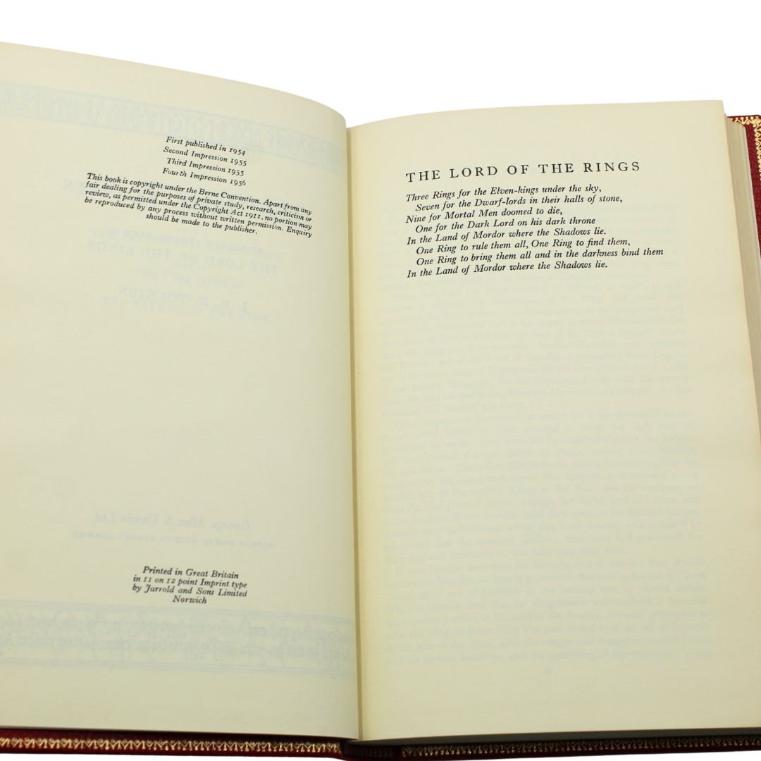 The Lord of the Rings Trilogy by J.R.R. Tolkien, First Edition, Three Volume Set, 1956, 1955 - The Great Republic