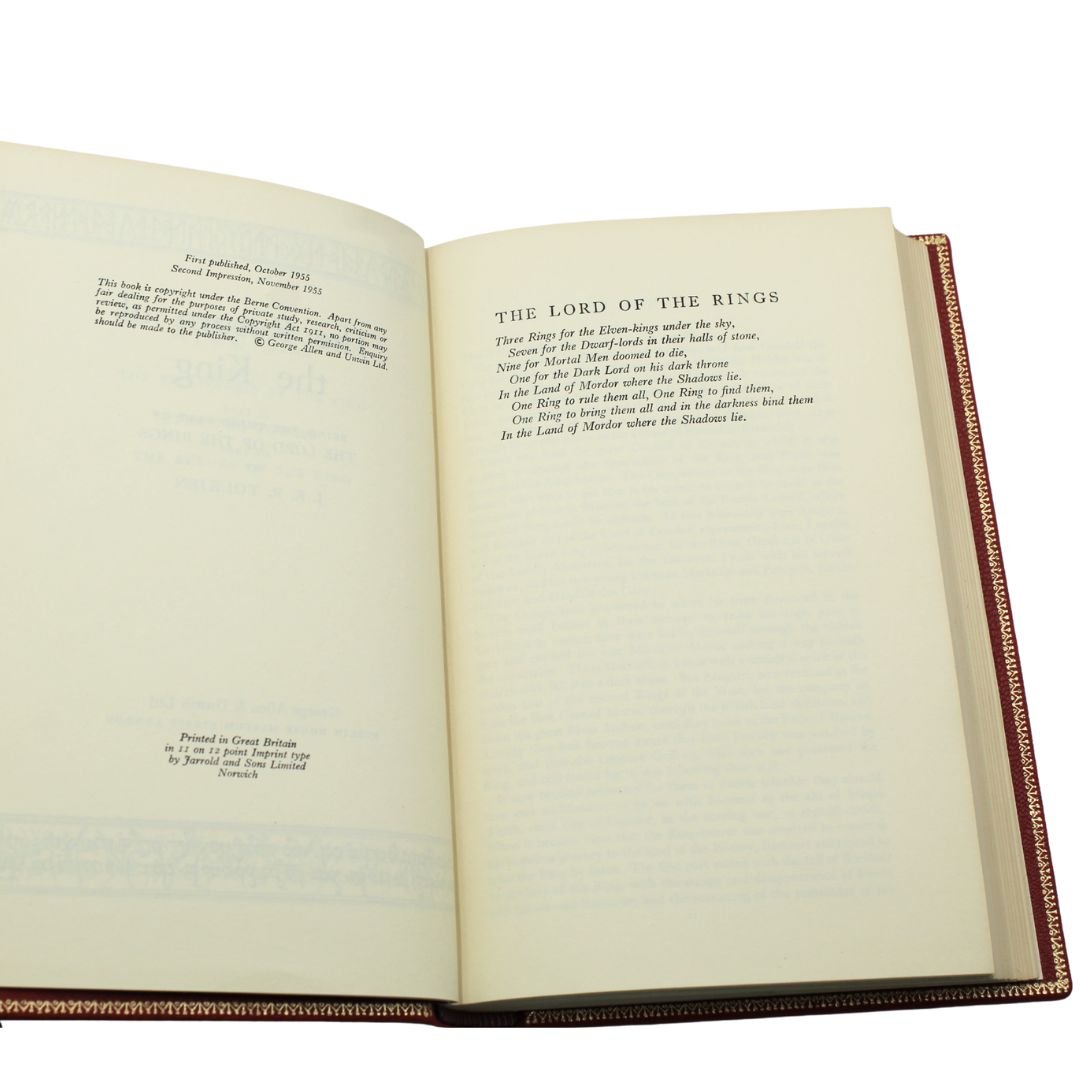The Lord of the Rings Trilogy by J.R.R. Tolkien, First Edition, Three Volume Set, 1956, 1955 - The Great Republic