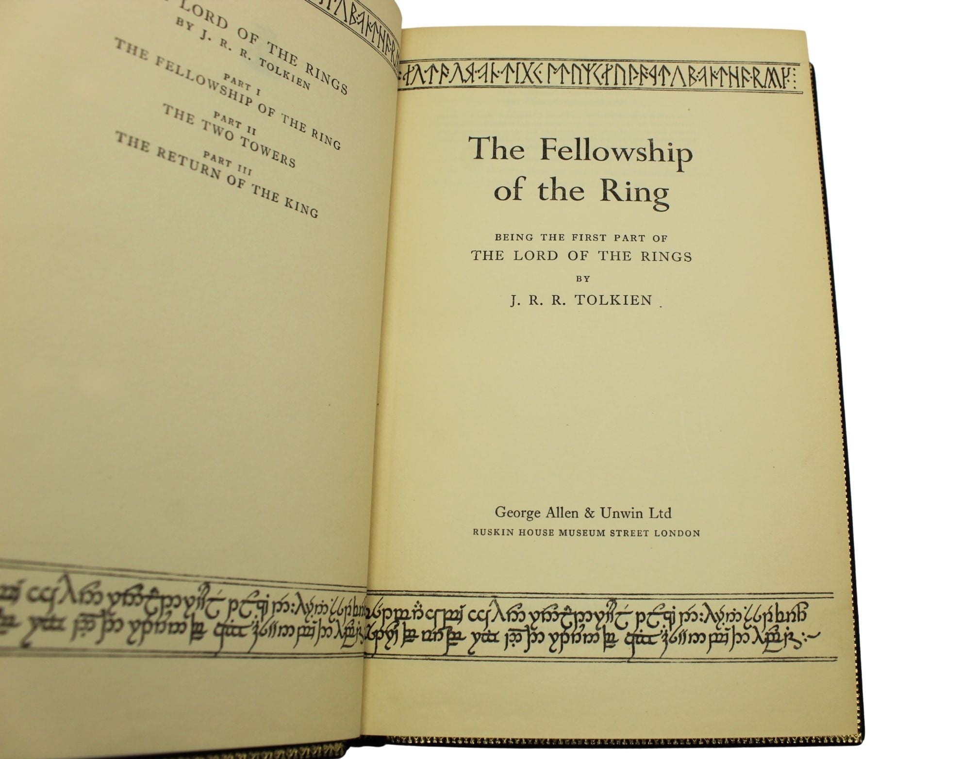 The Lord of the Rings Trilogy by J.R.R. Tolkien, Three Volume Set, First Editions, Fifth Impressions, 1956, 1957,1959 - The Great Republic