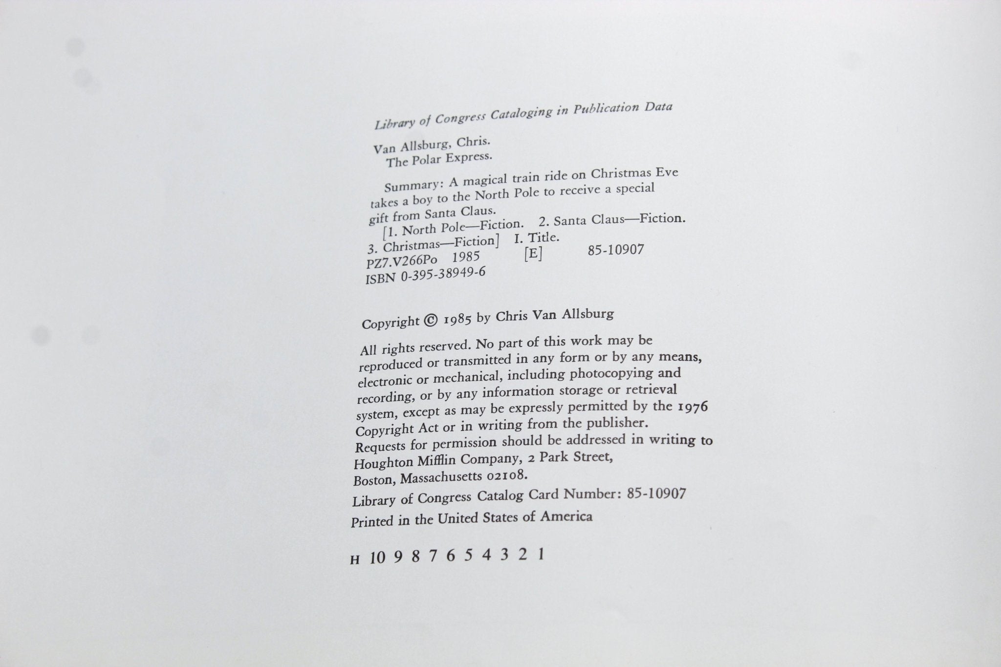 The Polar Express, Signed by Chris van Allsburg, First Edition in Original Dust Jacket, 1985 - The Great Republic