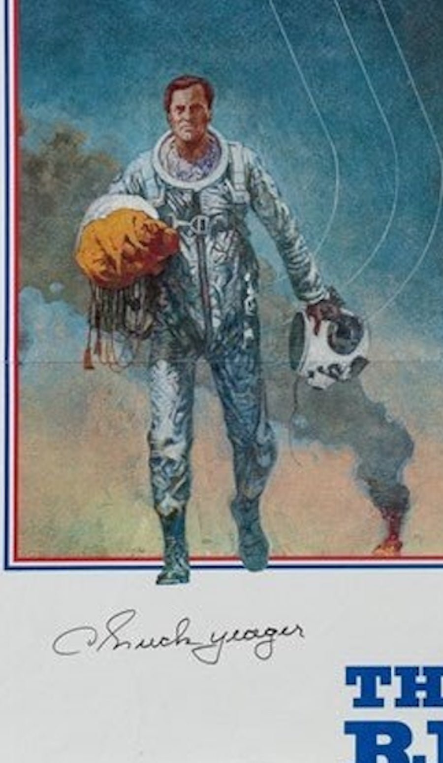 "The Right Stuff" Vintage Movie Poster, Signed by Chuck Yeager, 1983 - The Great Republic