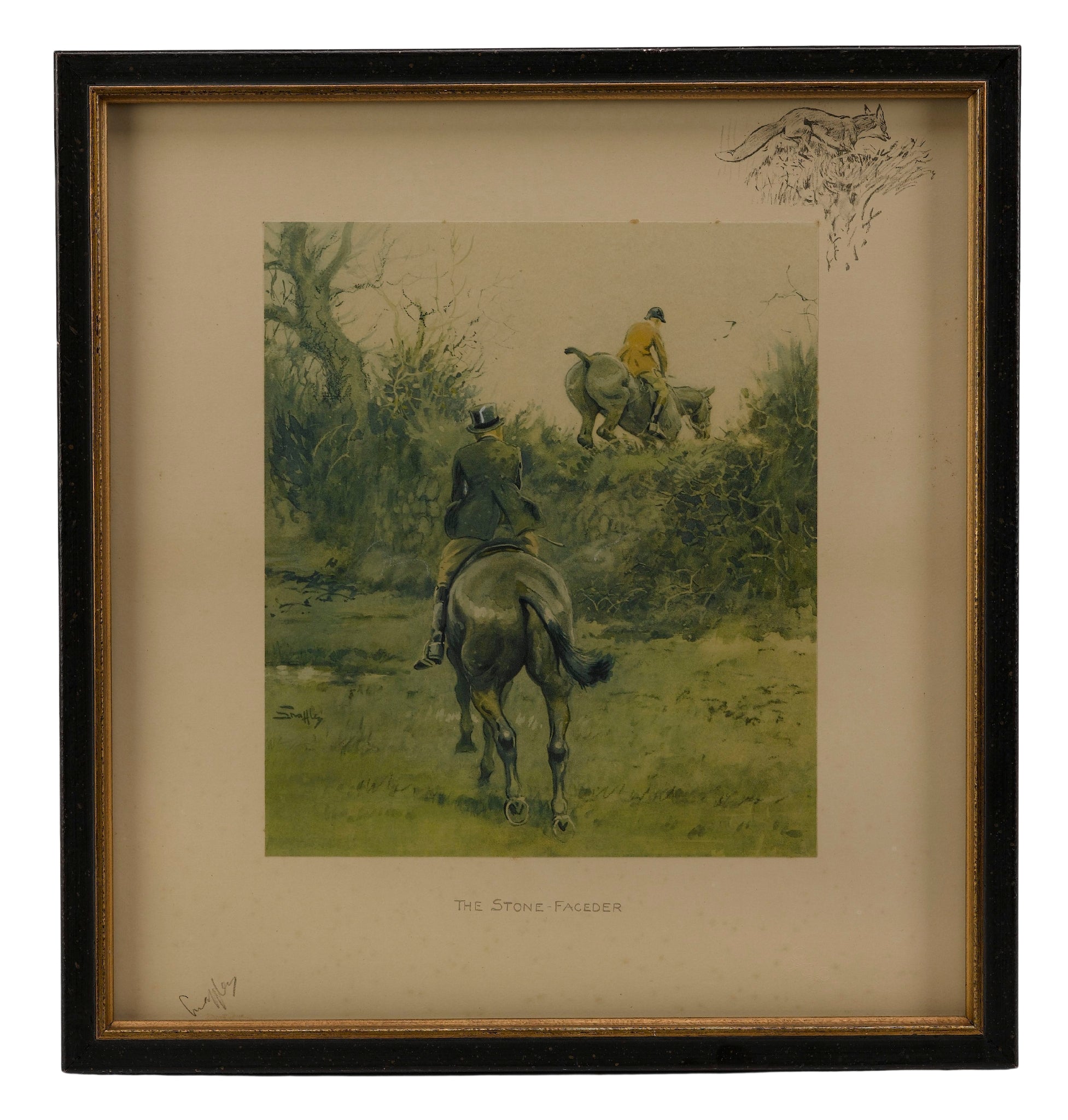 "The Stone Faceder" Signed Horse Print by Snaffles, Circa 1934 - The Great Republic