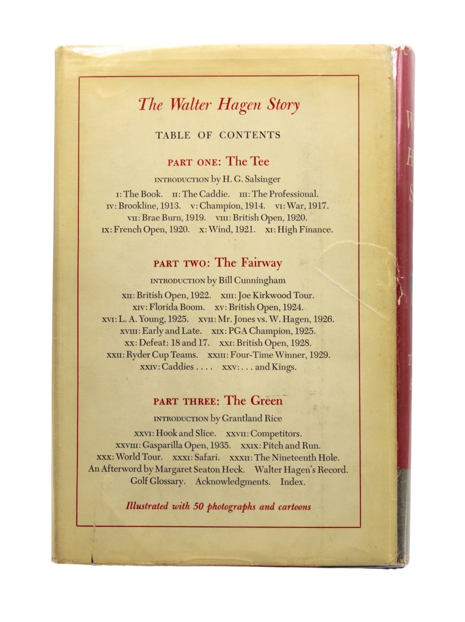 The Walter Hagen Story, Signed by Walter Hagen, First Edition, in Original Dust Jacket, 1956 - The Great Republic