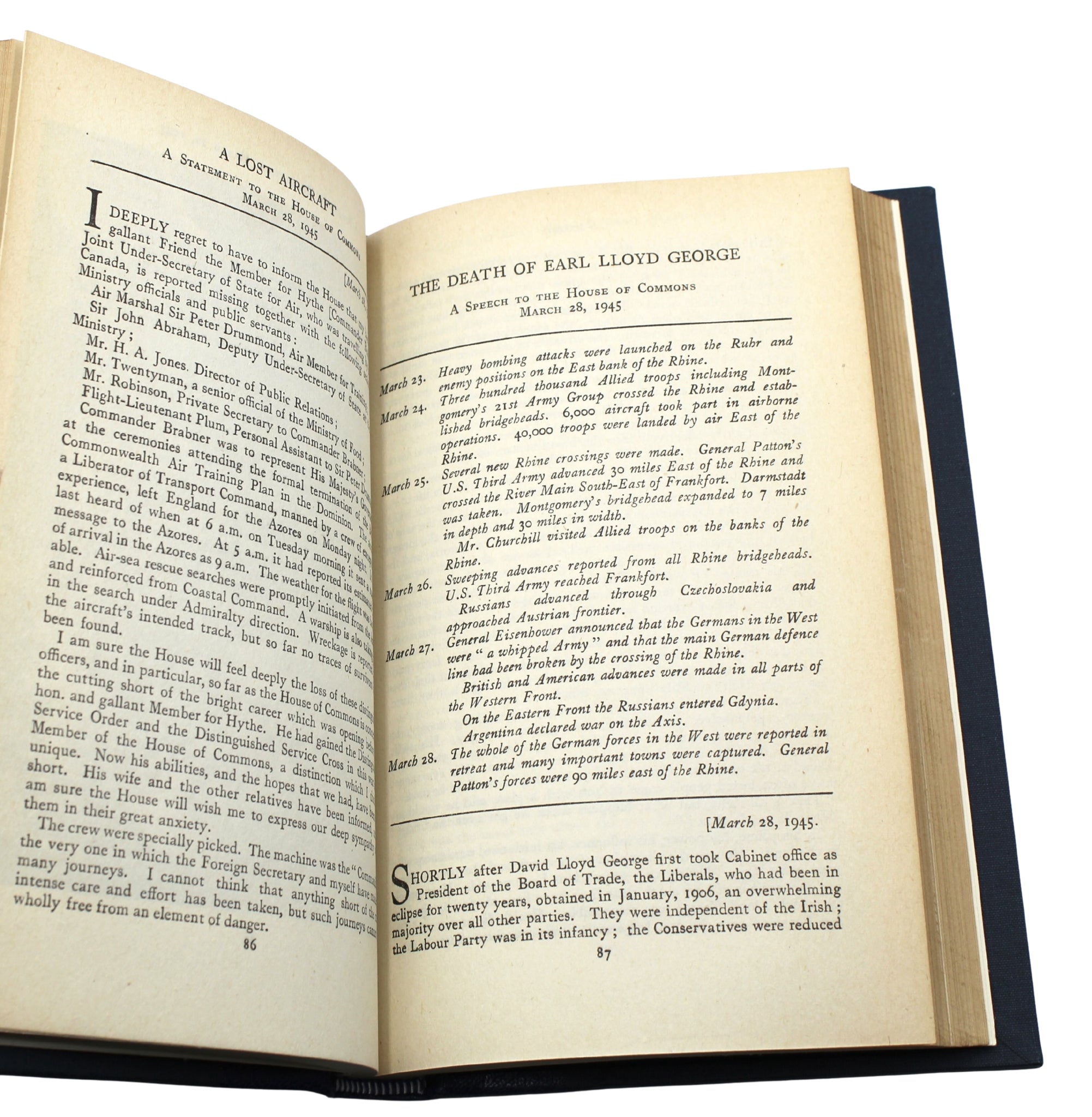 The War Speeches and Secret Session Speeches by Winston Churchill, First Editions, 7 Volume Set, 1941 - 46 - The Great Republic