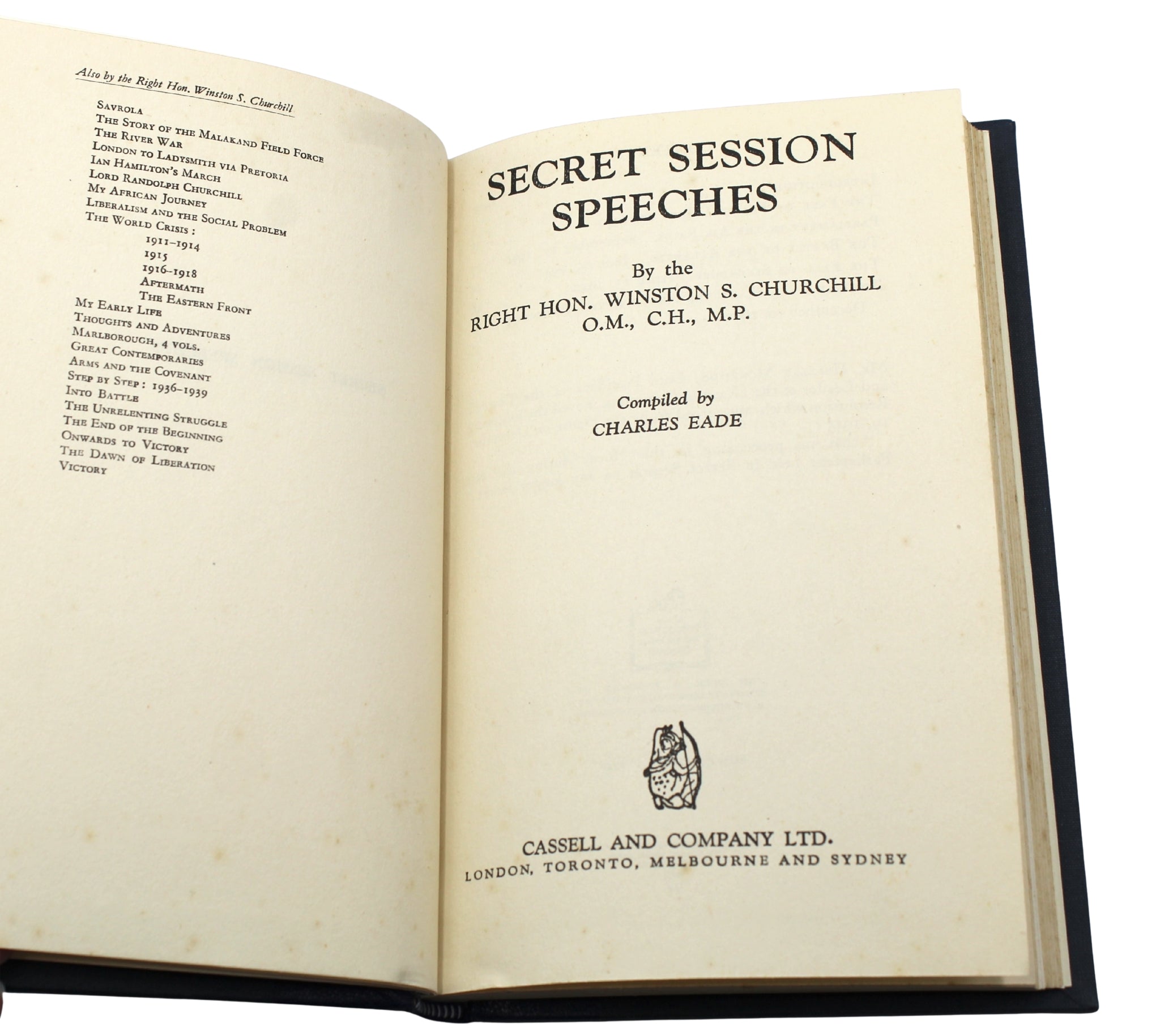 The War Speeches and Secret Session Speeches by Winston Churchill, First Editions, 7 Volume Set, 1941 - 46 - The Great Republic