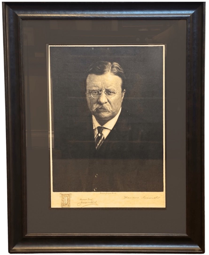 Theodore Roosevelt Etching by Jacques Reich, Signed Remarque Proof, 1919 - The Great Republic