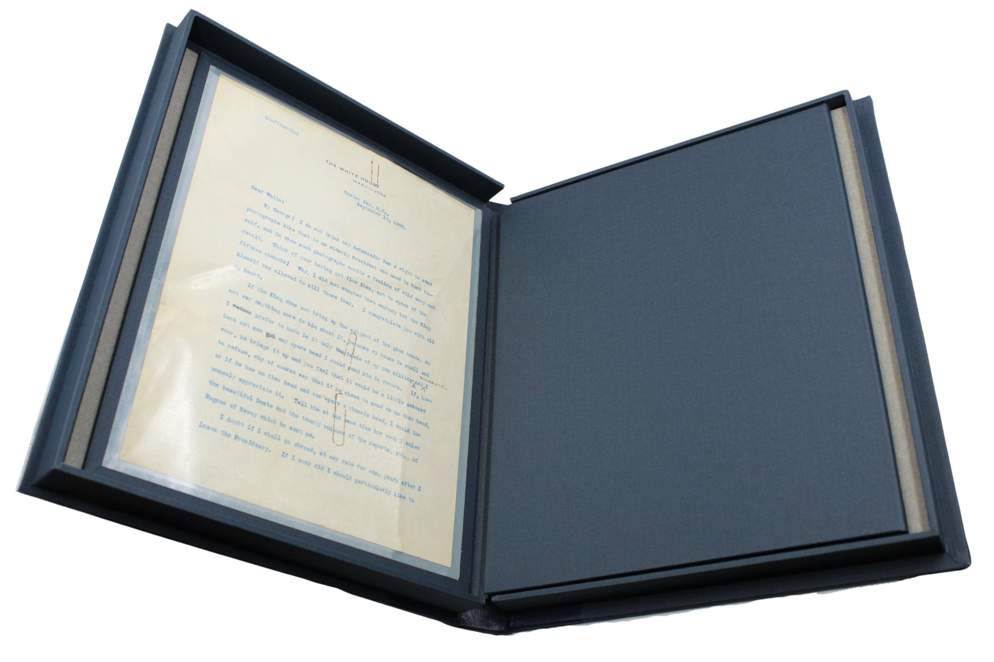 Theodore Roosevelt Signed Typed Letter, to Henry White, Dated September 13, 1906 - The Great Republic