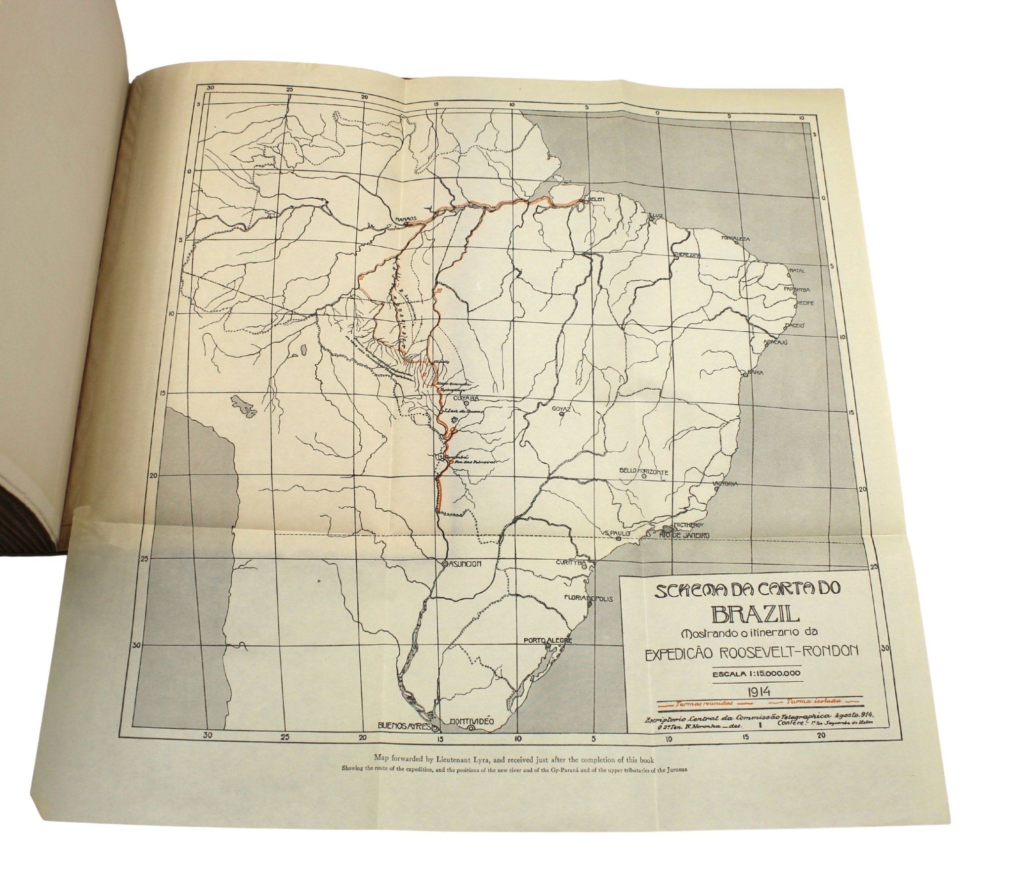 Through the Brazilian Wilderness by Theodore Roosevelt, First Edition, in Original Boards, 1914 - The Great Republic