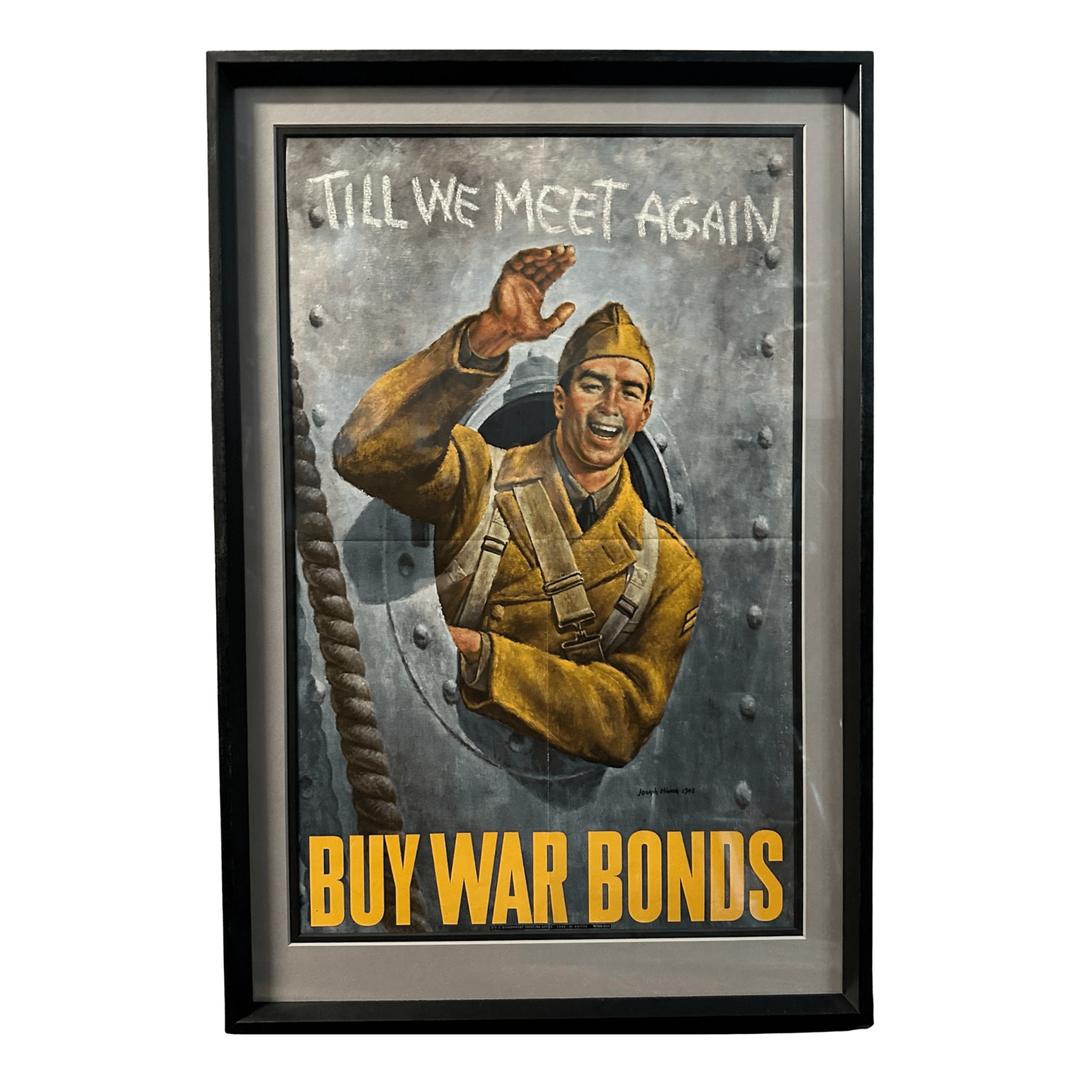 "Till We Meet Again. Buy War Bonds" WWII Poster by Joseph Hirsch, Circa 1942 - The Great Republic