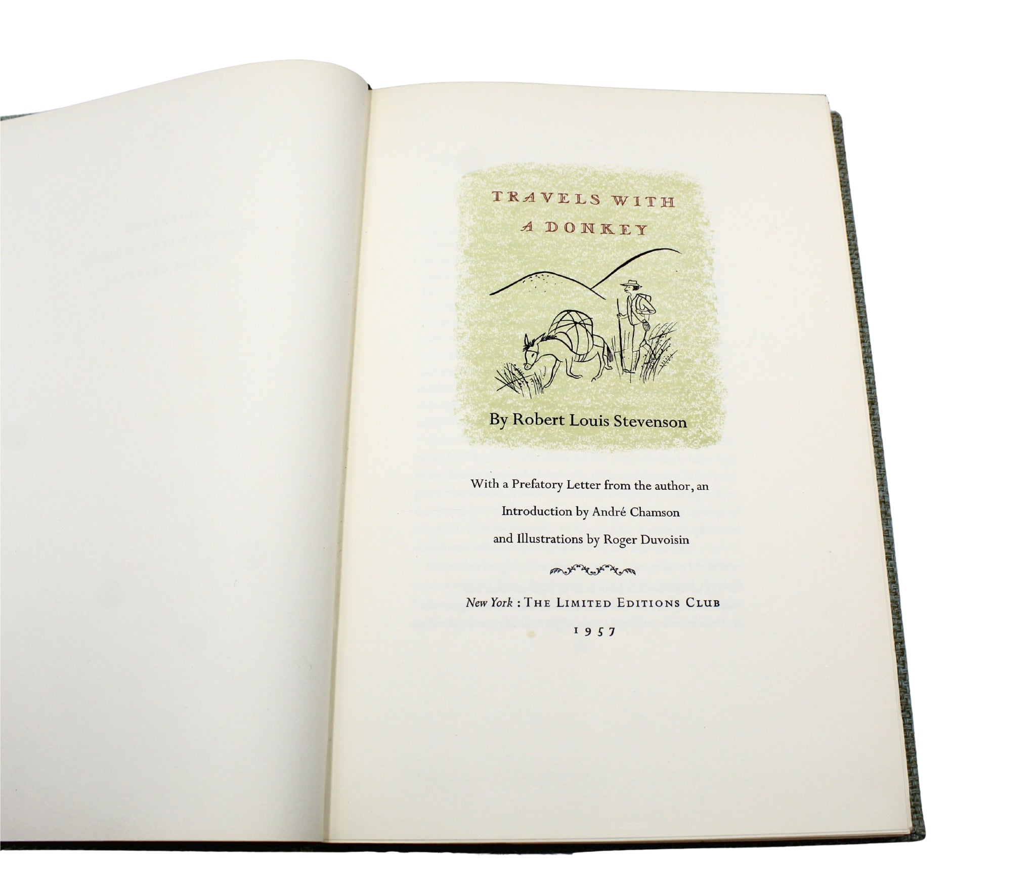 Travels with a Donkey in the Cevennes by Robert Louis Stevenson, Illustrated by Roger Duvoisin, Artist Signed Limited Edition, 1957 - The Great Republic