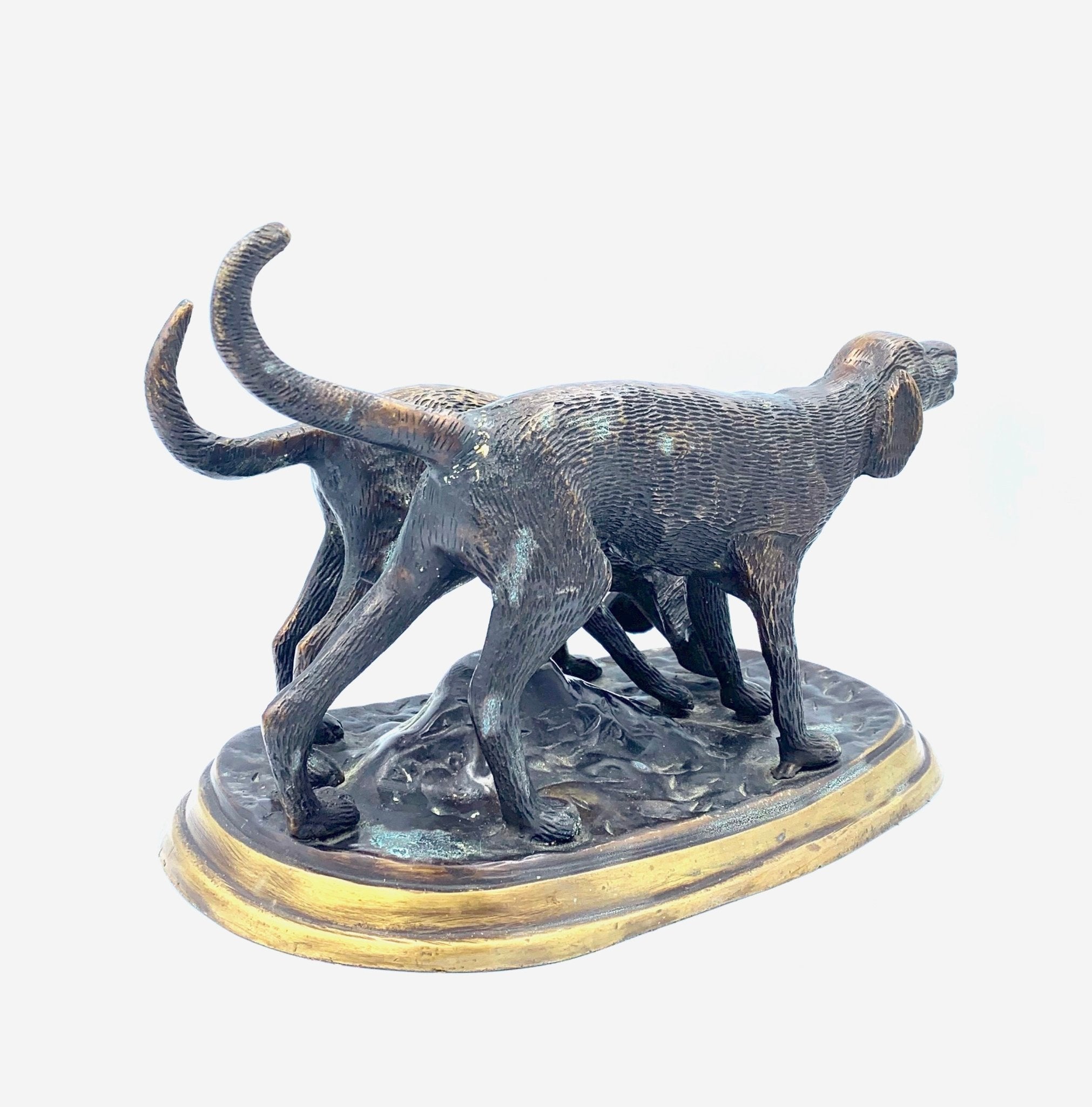 Two Hunting Dogs Bronze Sculpture - The Great Republic
