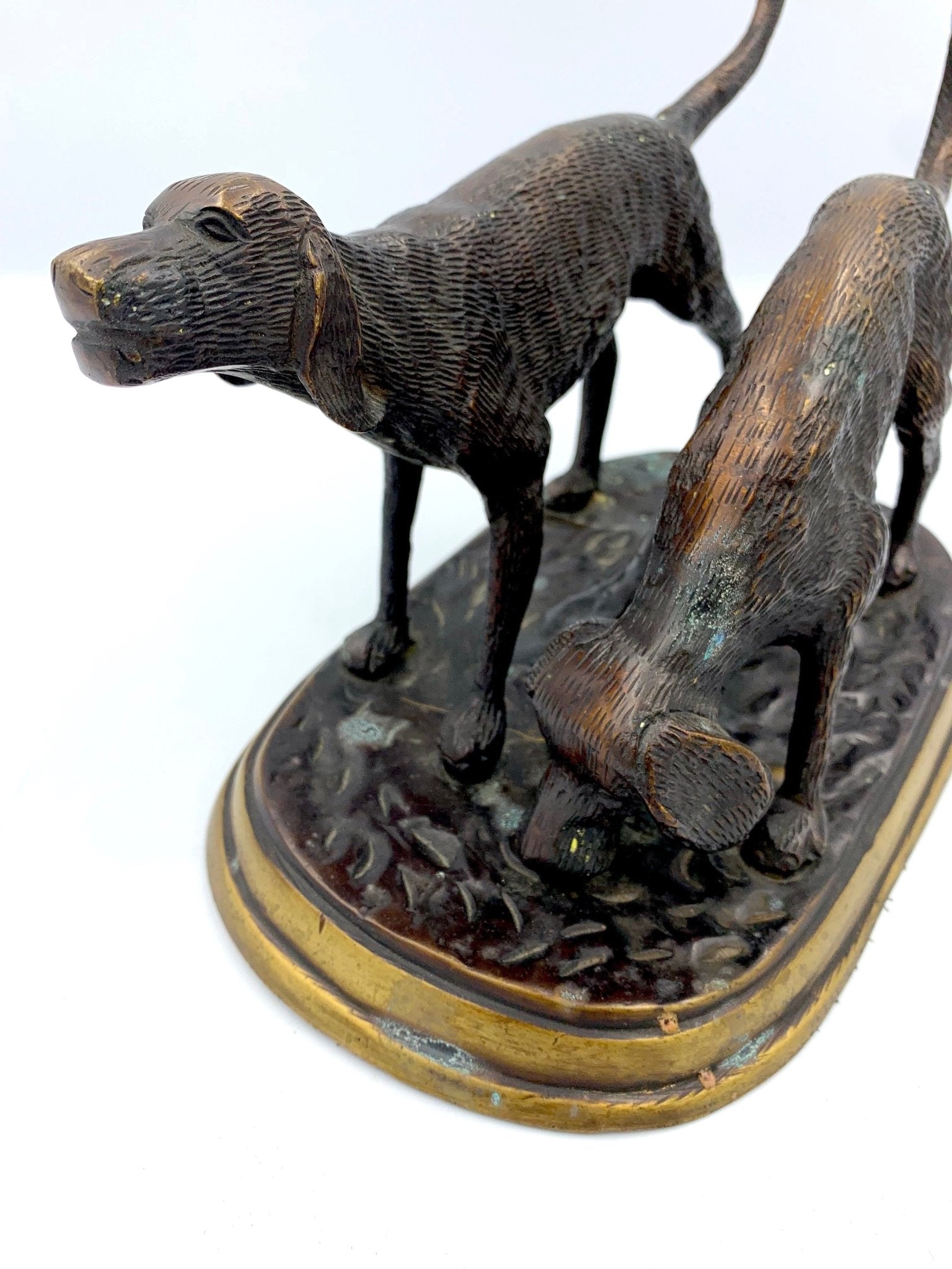 Two Hunting Dogs Bronze Sculpture - The Great Republic