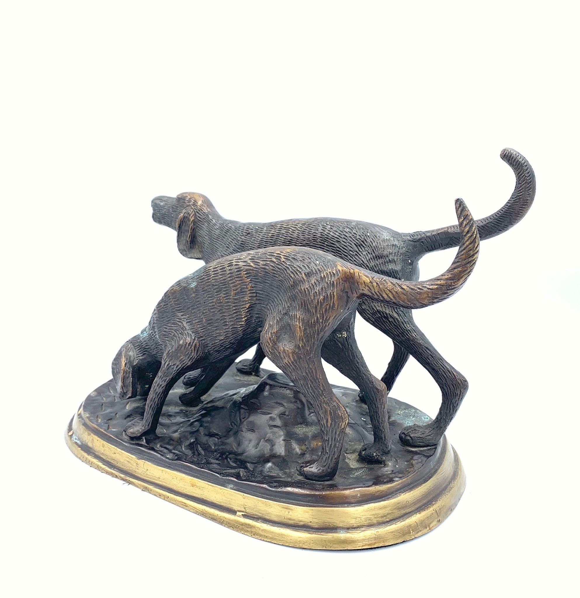 Two Hunting Dogs Bronze Sculpture - The Great Republic