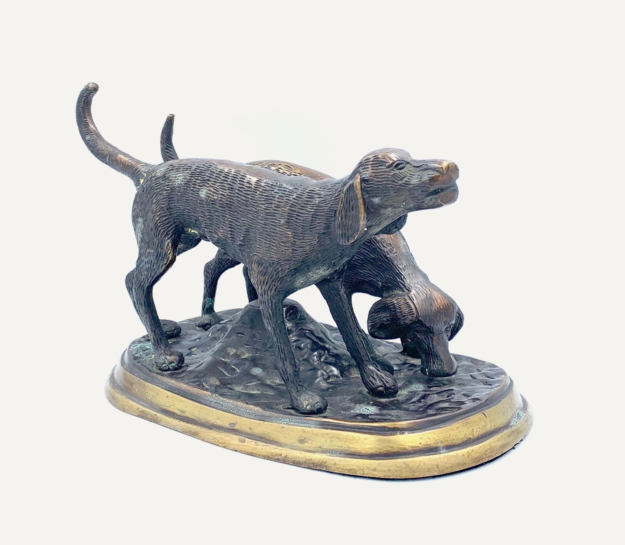 Two Hunting Dogs Bronze Sculpture - The Great Republic