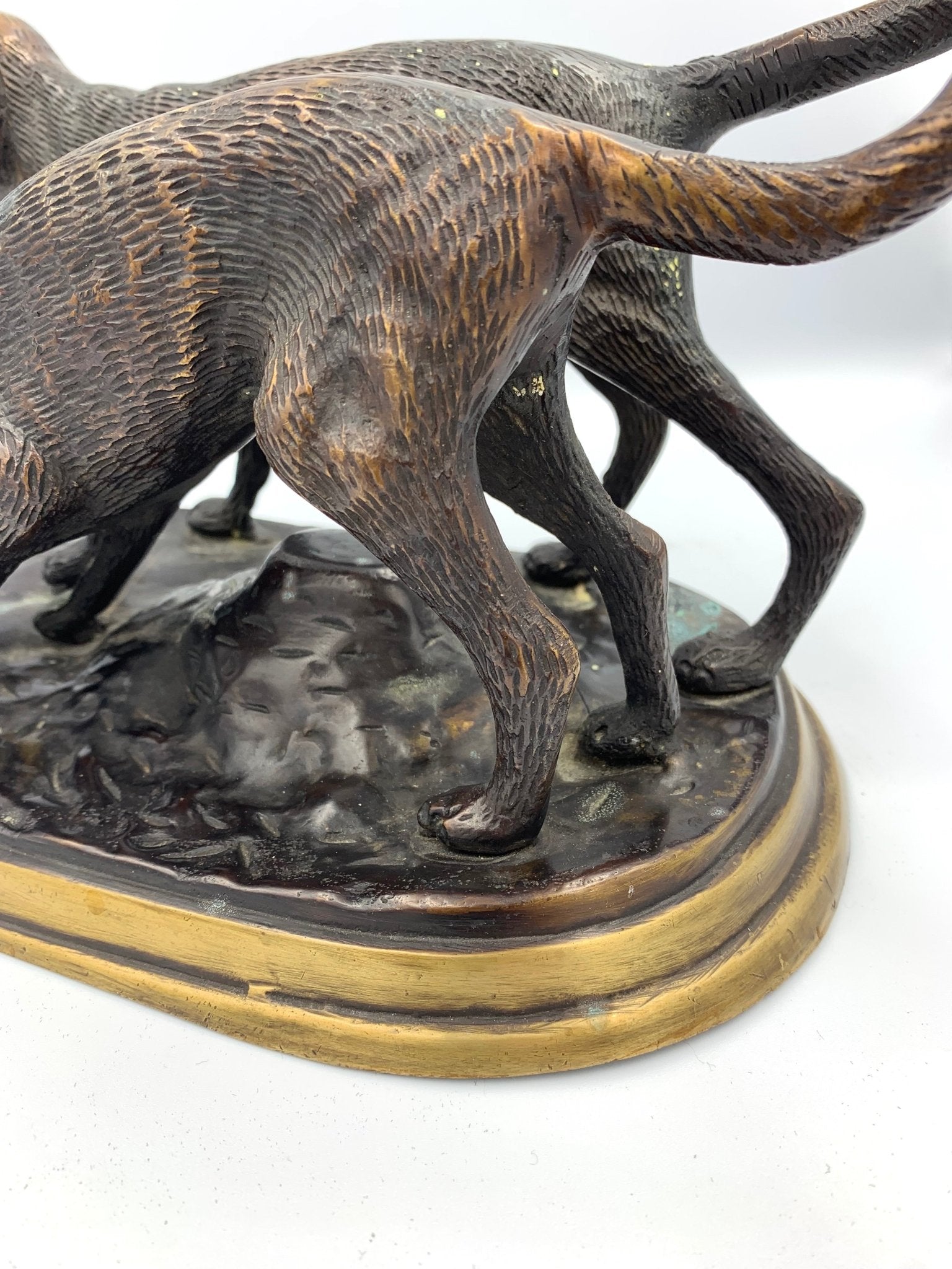 Two Hunting Dogs Bronze Sculpture - The Great Republic