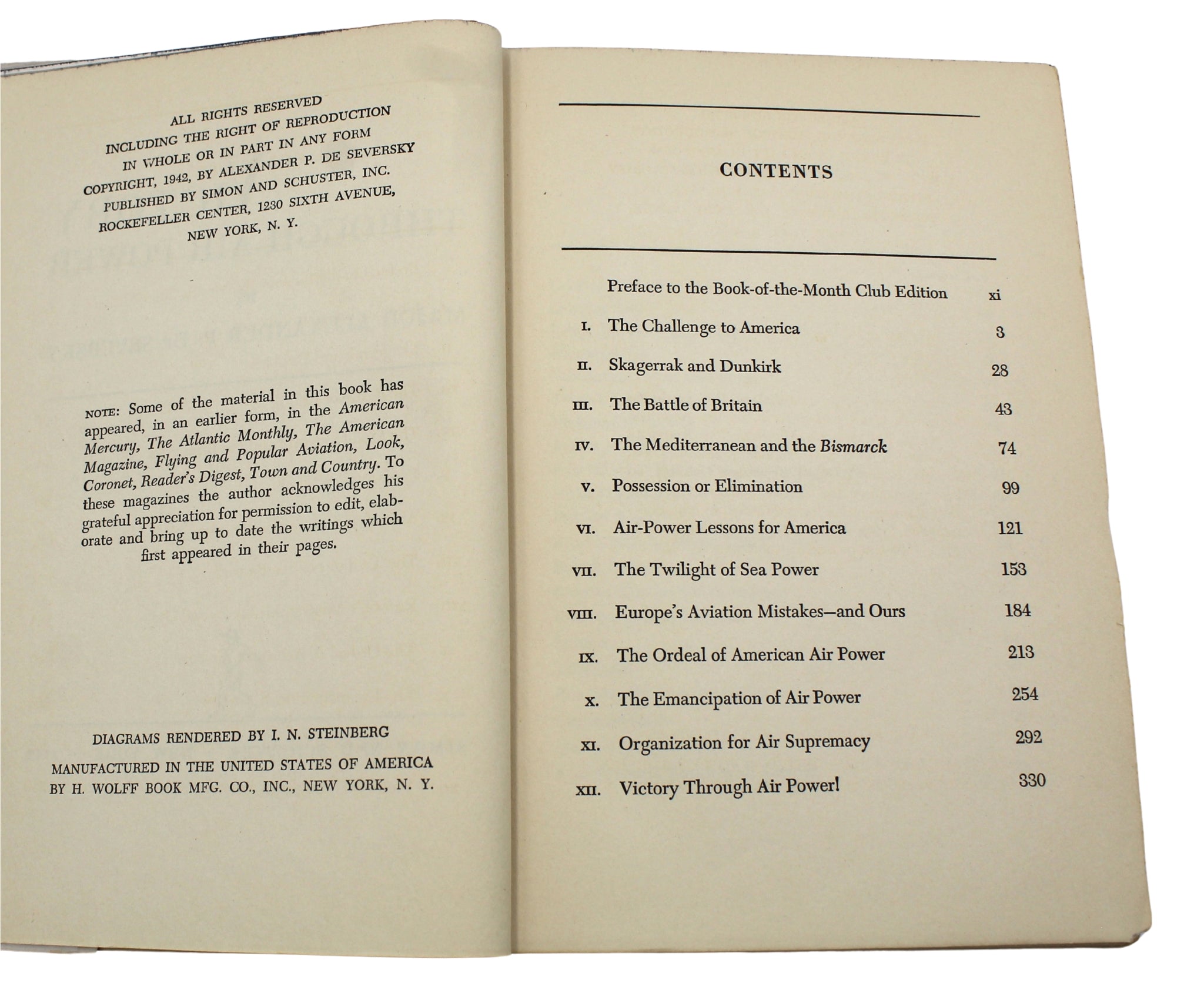 Victory Through Air Power By Major Alexander P. De Seversky, Signed and Inscribed, in Original Dust Jacket, 1942 - The Great Republic