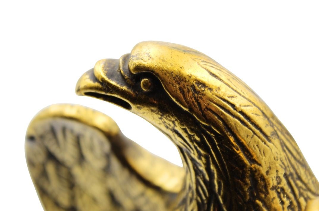 Vintage "1776" Brass American Eagle Bookends by Colonial Virginia - The Great Republic