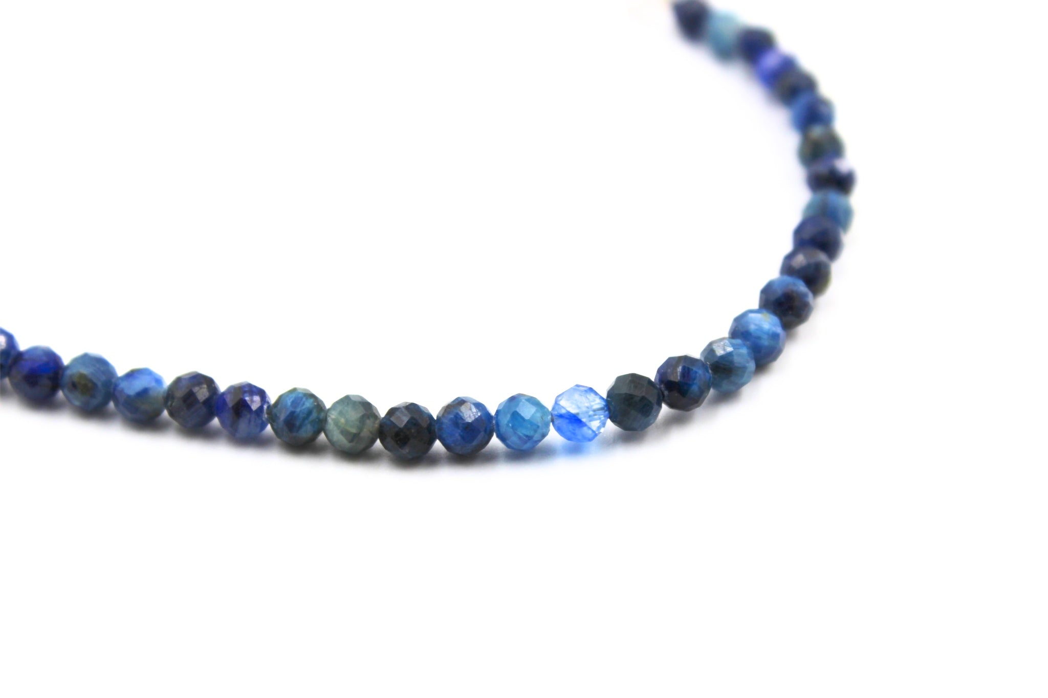 Vintage 1970’s Sterling Silver Horseshoe Charm on Faceted Cerulean Necklace - The Great Republic