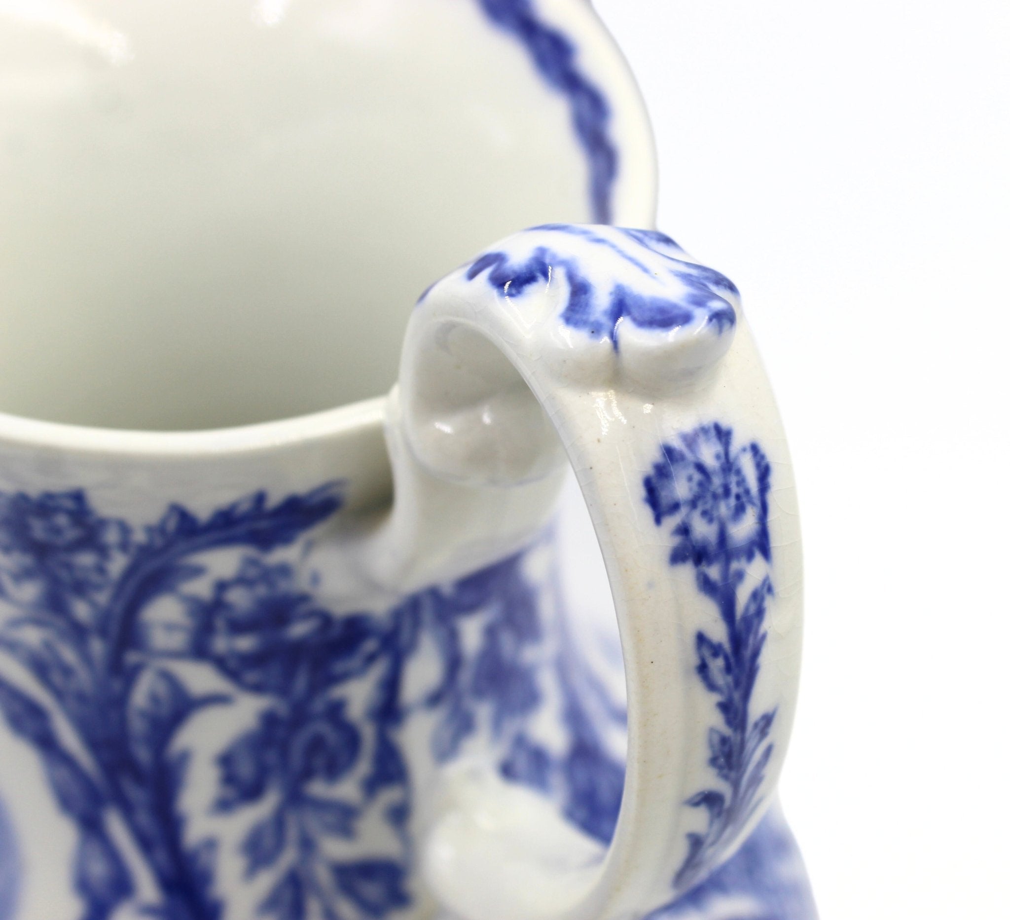 Vintage Abraham Lincoln Blue Transferware Pitcher by Cauldon - The Great Republic