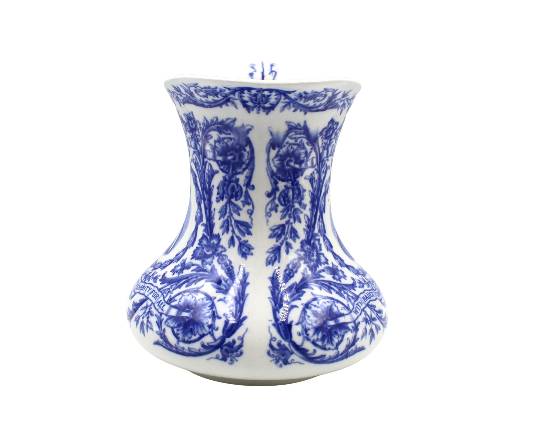 Vintage Abraham Lincoln Blue Transferware Pitcher by Cauldon - The Great Republic