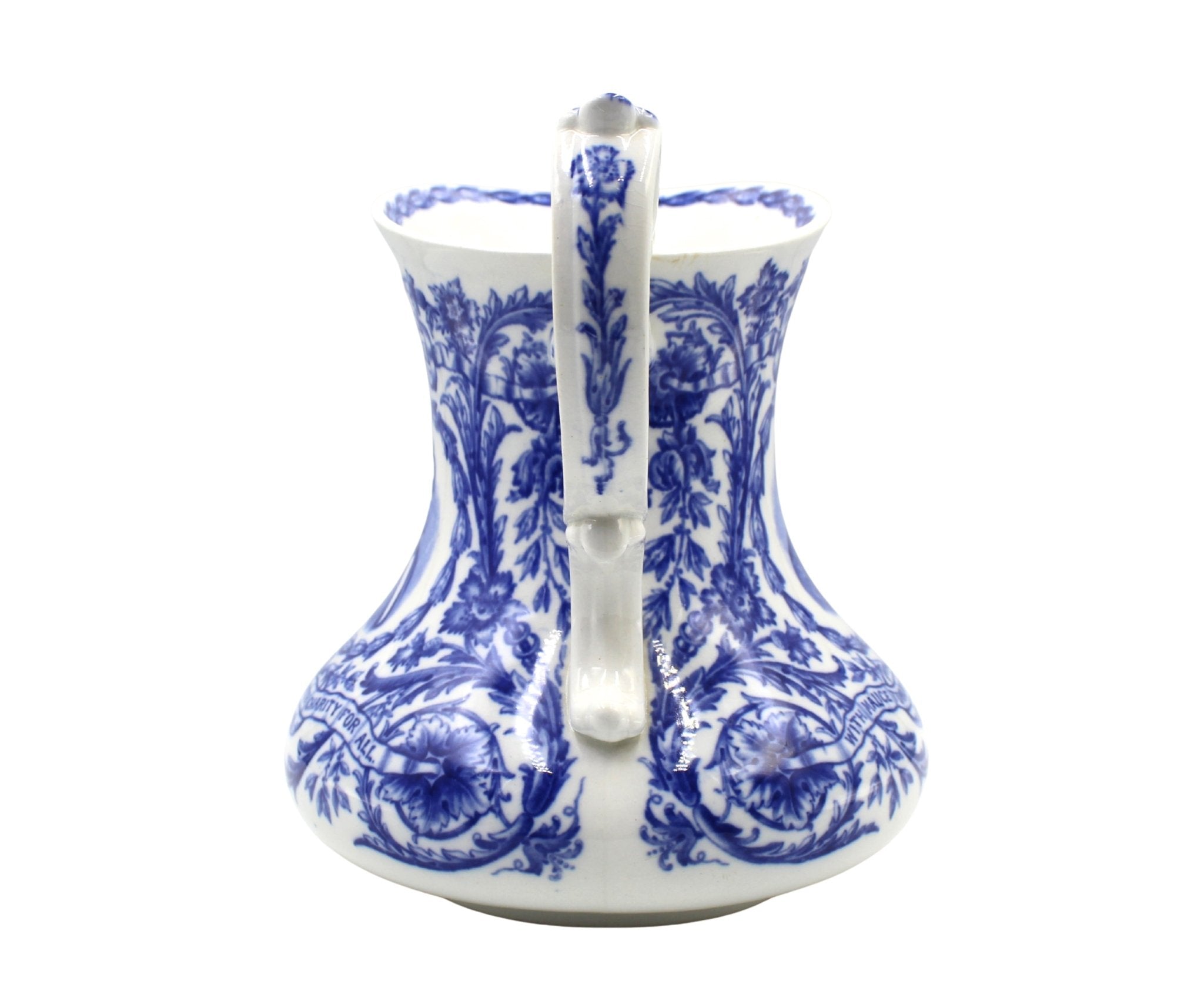 Vintage Abraham Lincoln Blue Transferware Pitcher by Cauldon - The Great Republic