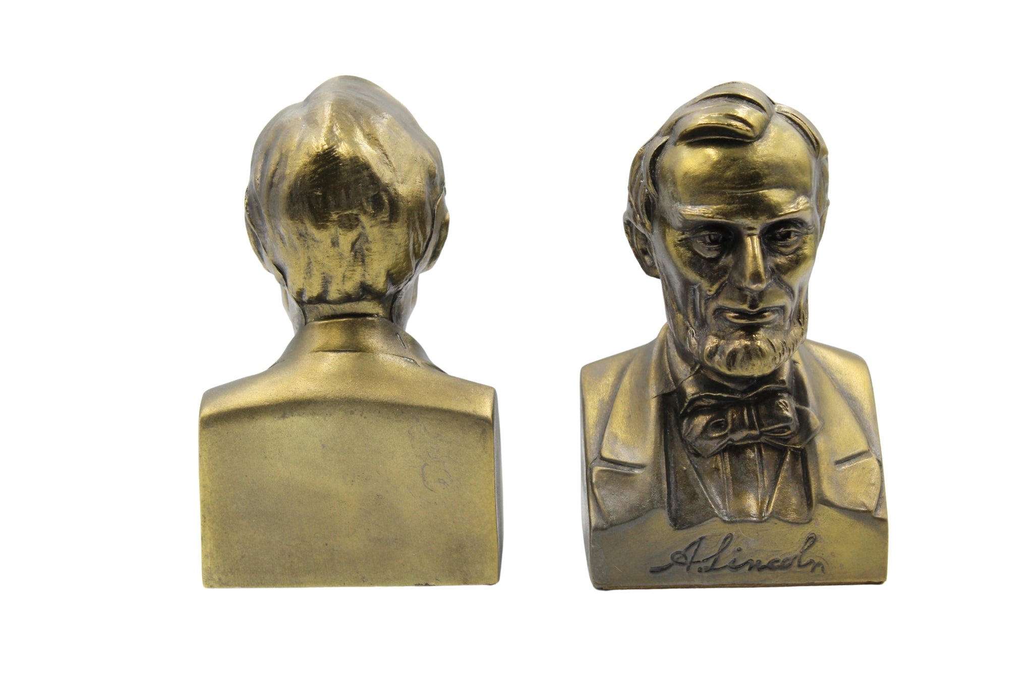 Vintage Abraham Lincoln Bust Bookends - The Great Republic