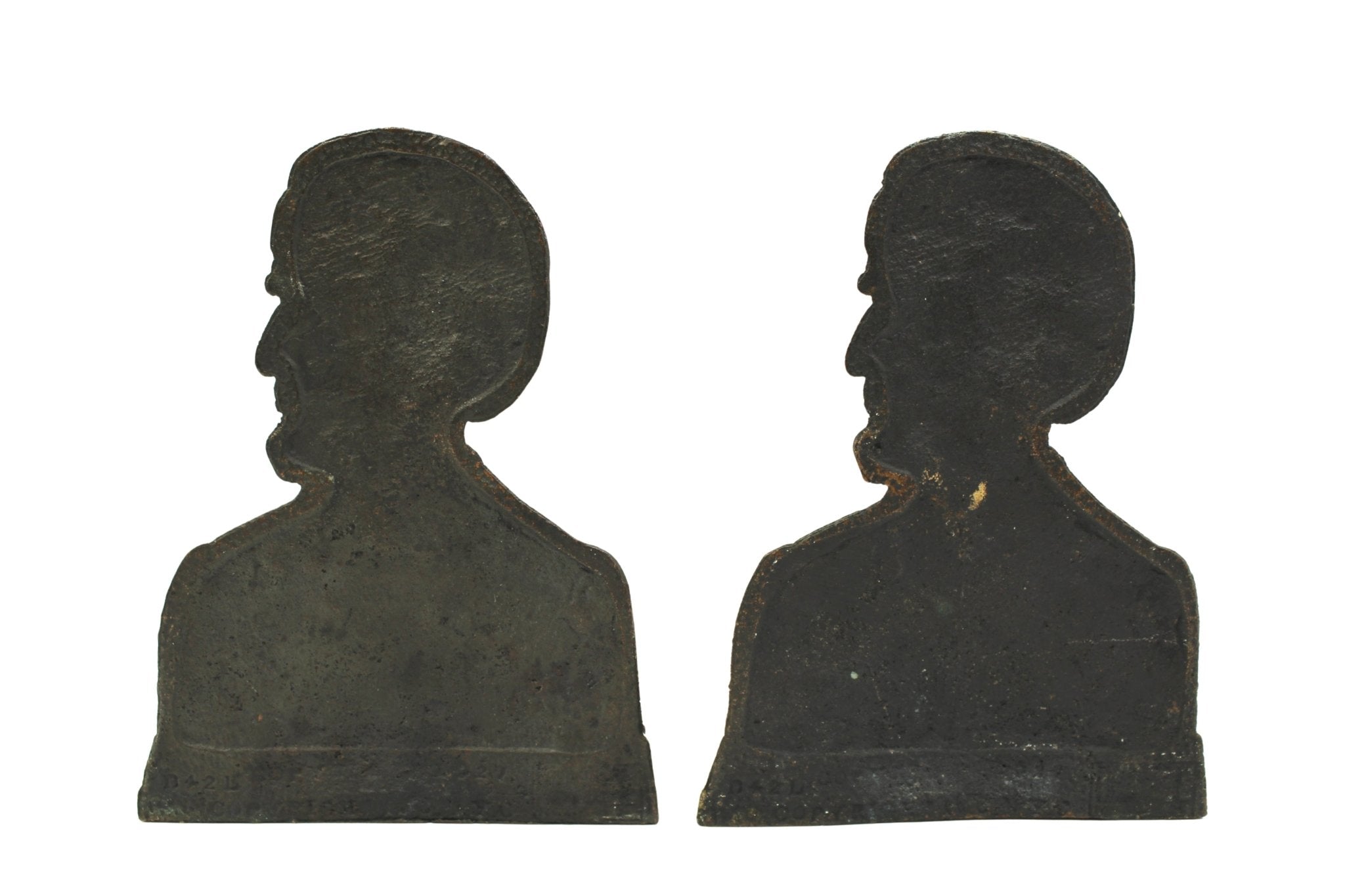 Vintage Abraham Lincoln Bust Bookends by Bronze Met Art Co., 1927 - The Great Republic