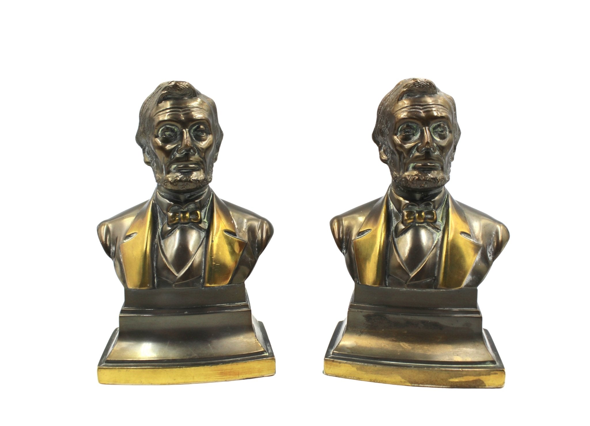 Vintage Abraham Lincoln Bust Bookends by PM American Craftsman - The Great Republic