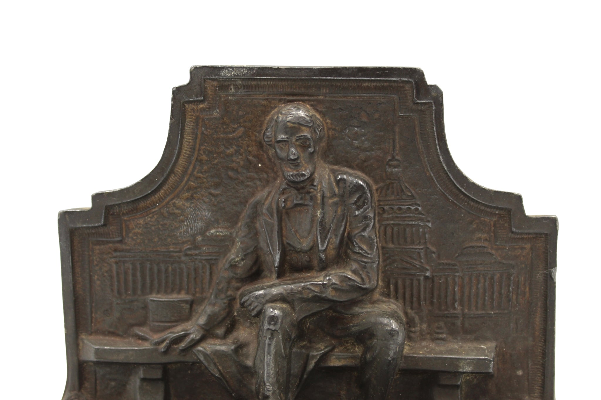 Vintage Abraham Lincoln Seated Bookends - The Great Republic