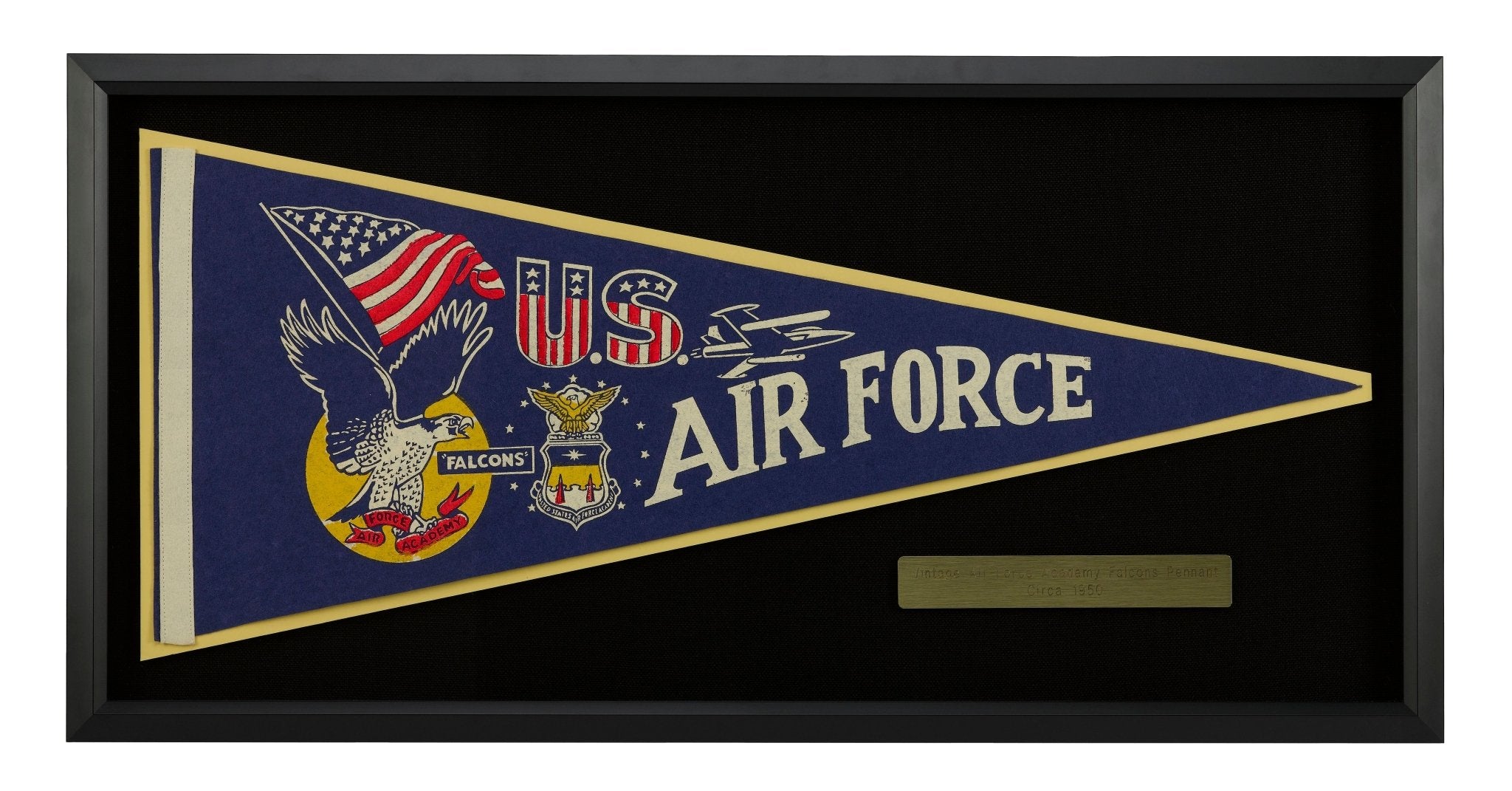 Vintage Air Force Academy Falcons Pennant, Circa 1950s - The Great Republic