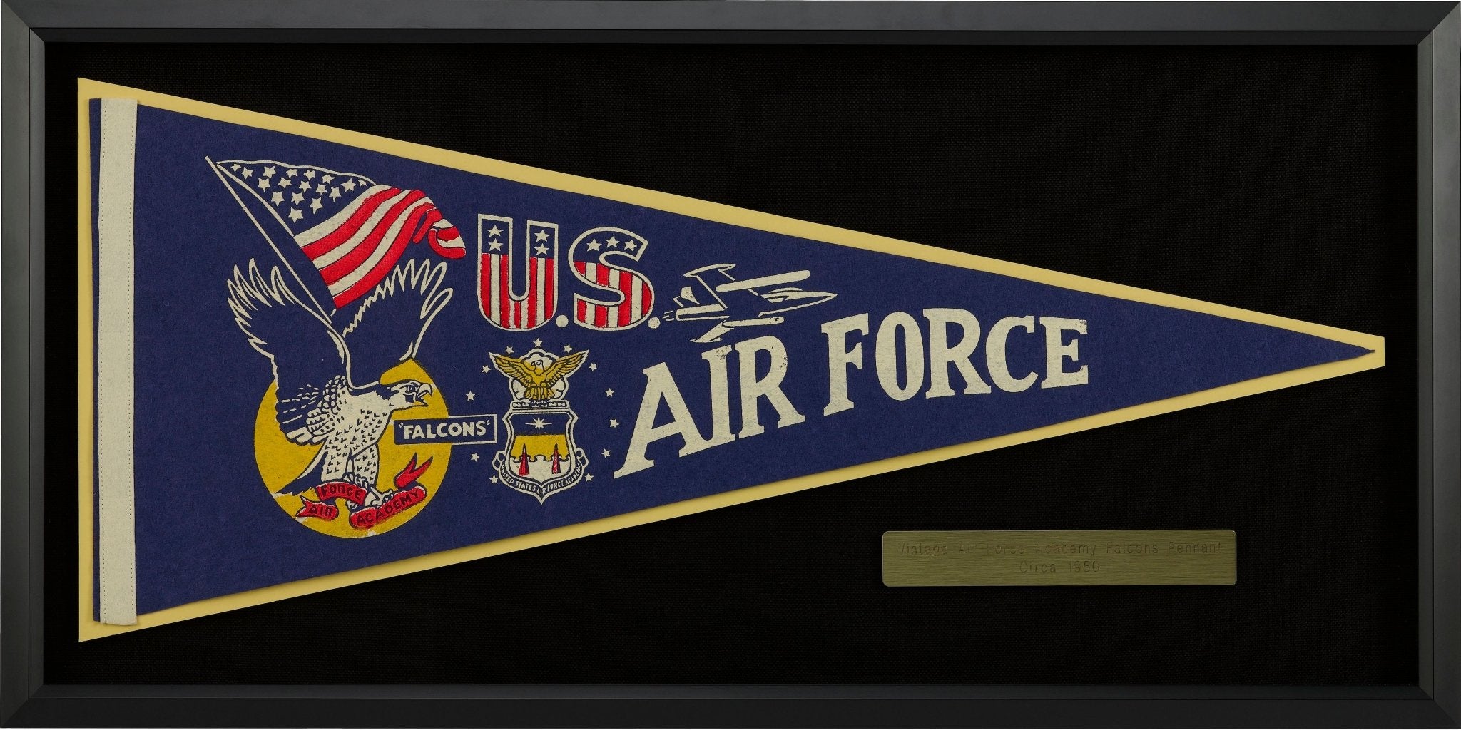 Vintage Air Force Academy Falcons Pennant, Circa 1950s - The Great Republic
