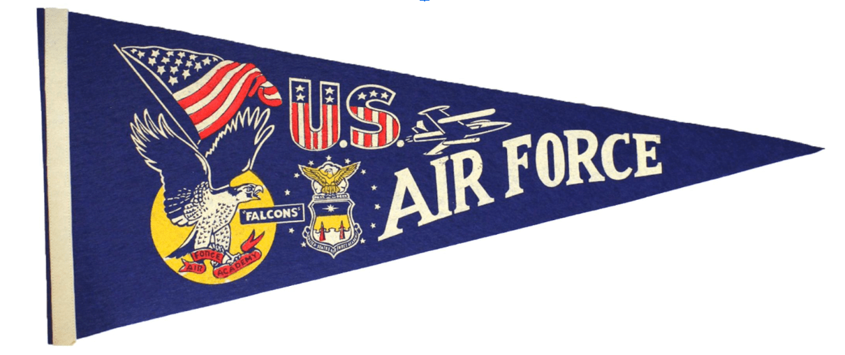 Vintage Air Force Academy Falcons Pennant, Circa 1950s - The Great Republic