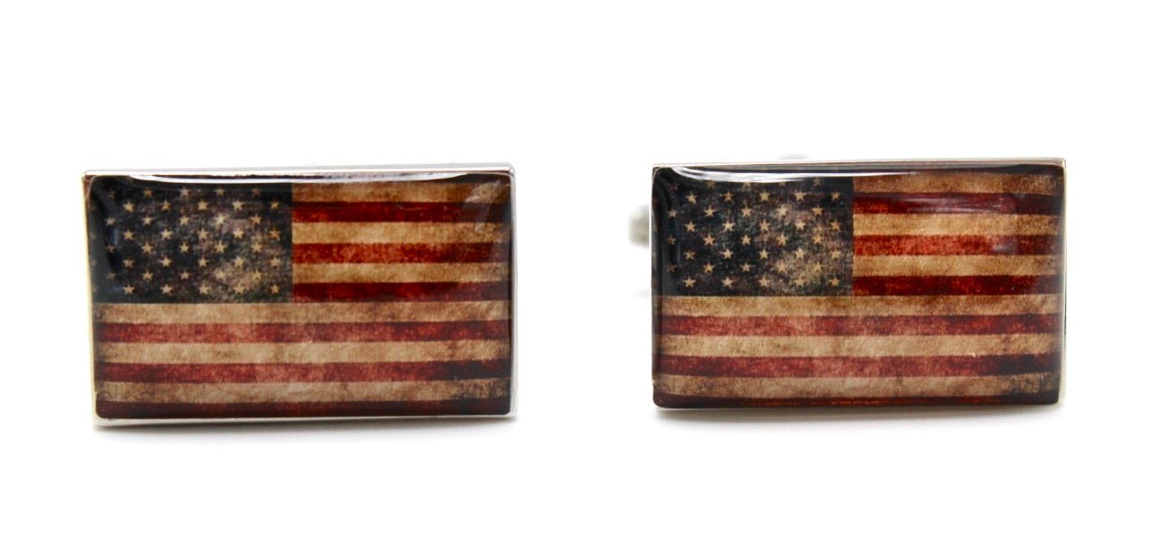 Vintage American Flag Cufflinks - The Great Republic