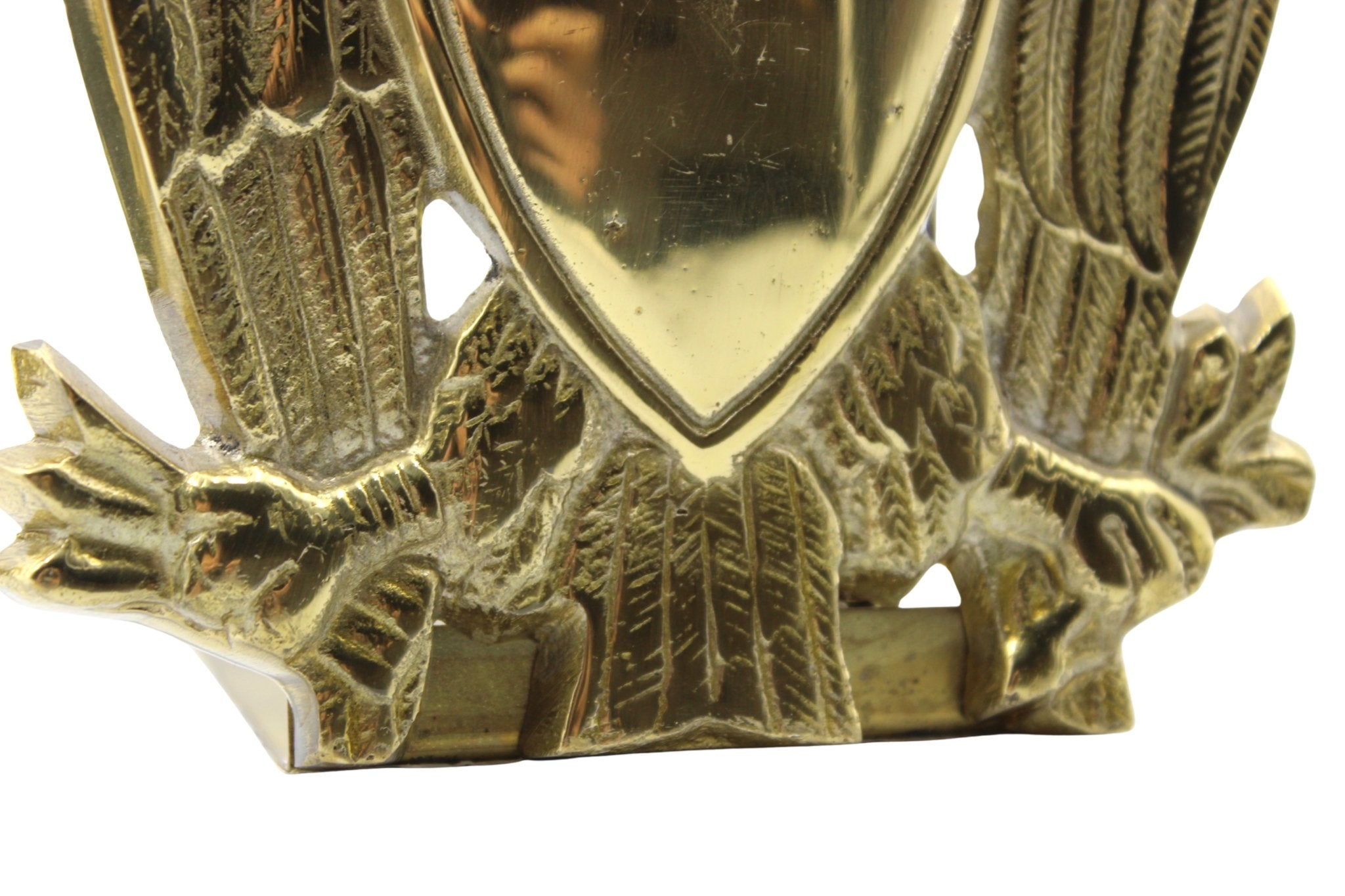 Vintage Brass Eagle with Shield Bookends - The Great Republic