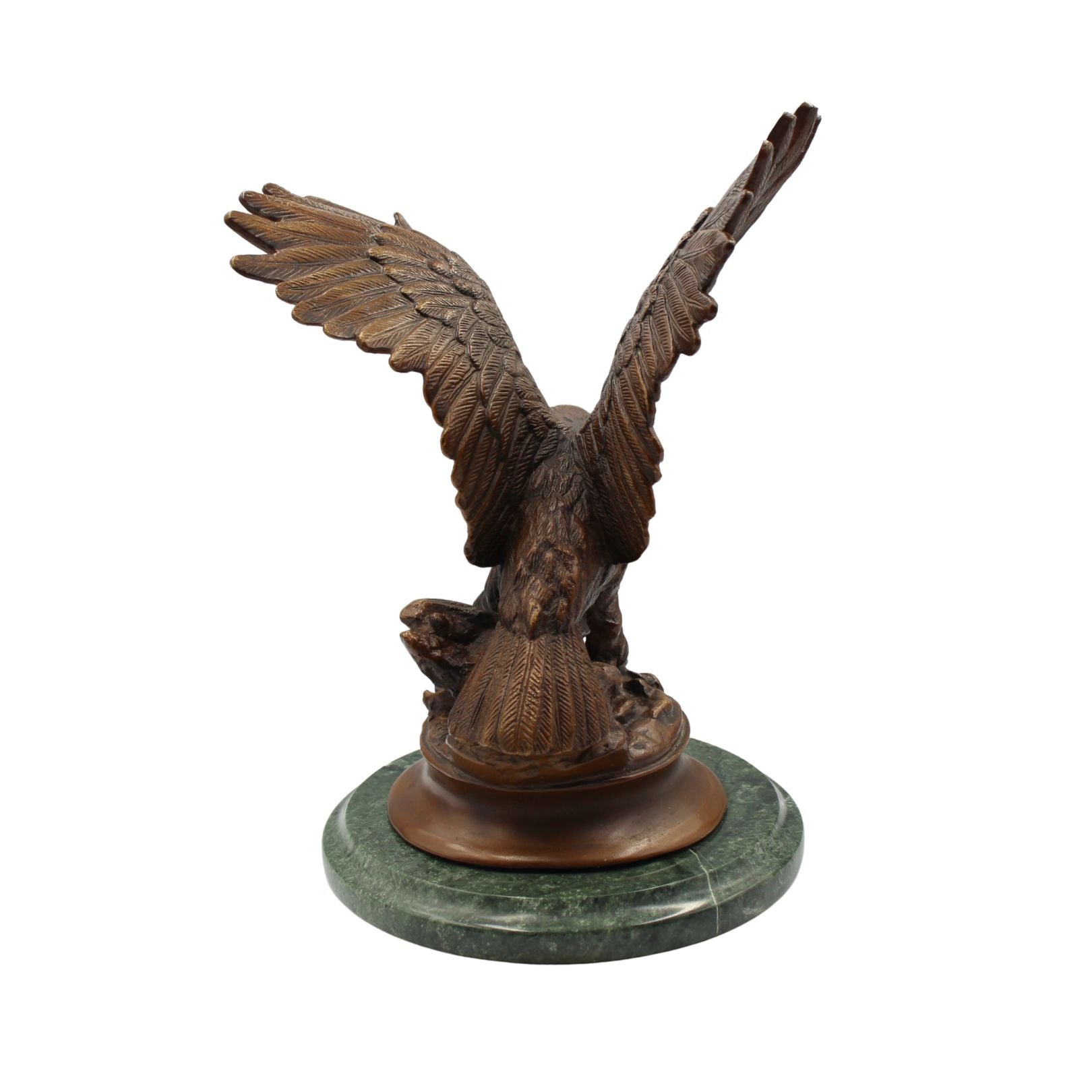 Vintage Bronze Eagle on Rocks on Green Marble Base, Late 20th Century - The Great Republic