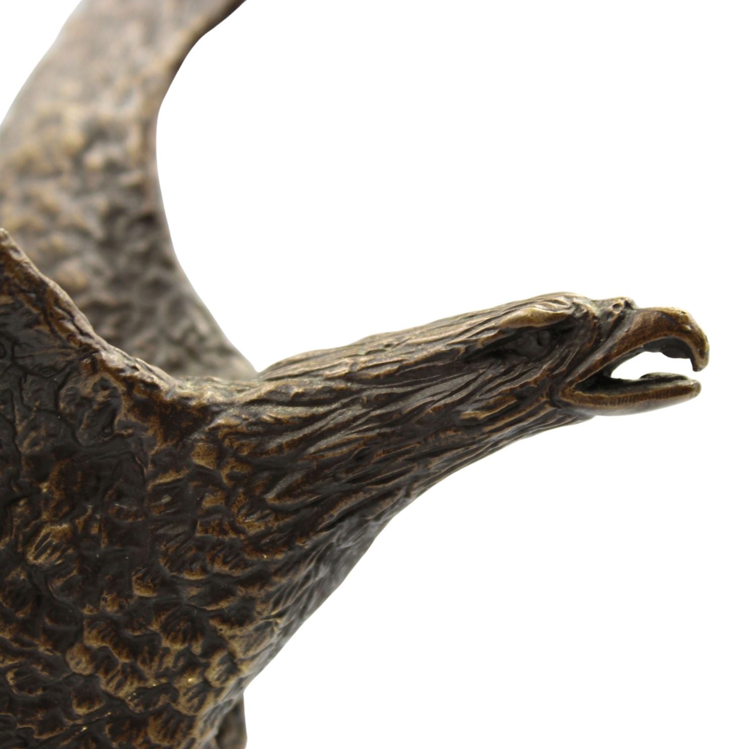 Vintage Bronze Eagle with Fish Sculpture on Green Marble Base, Late 20th Century - The Great Republic