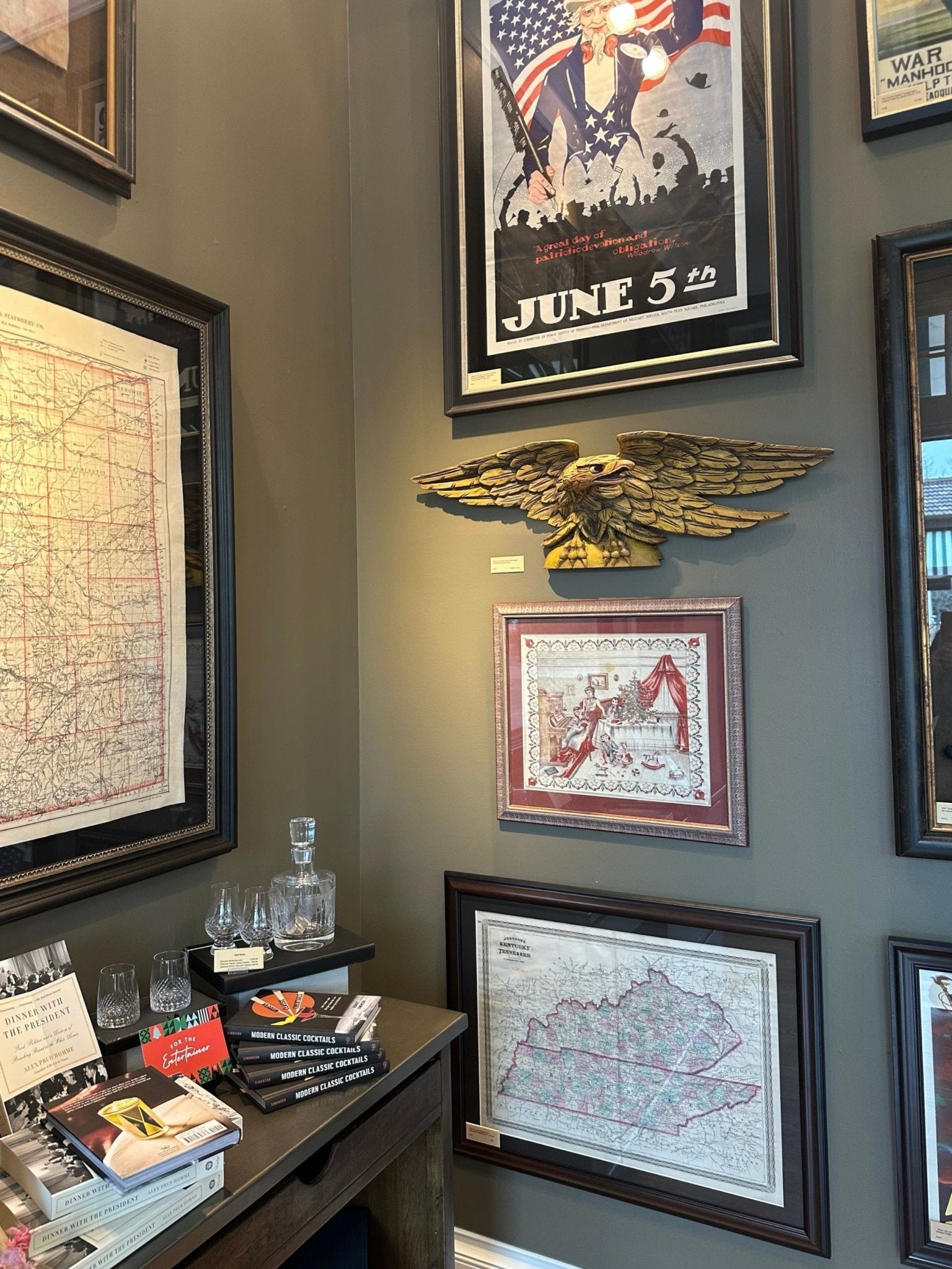 Vintage Christmas Scene Handkerchief, Printed on Cotton, Circa 1890 - 1915 - The Great Republic