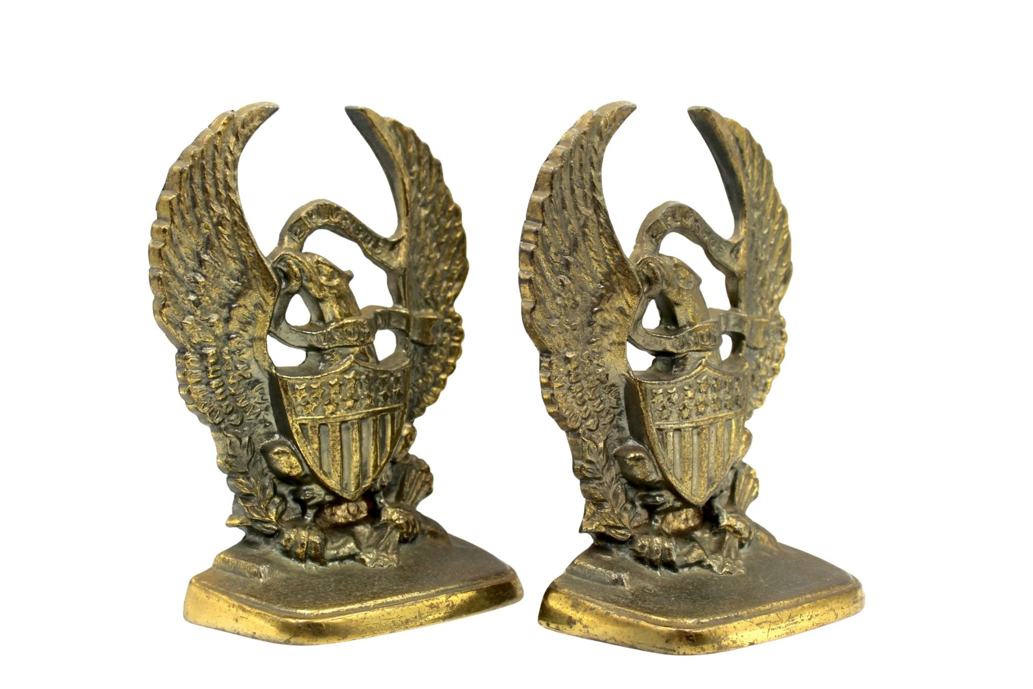 Vintage "E. Pluribus Unum" Eagle Bookends - The Great Republic